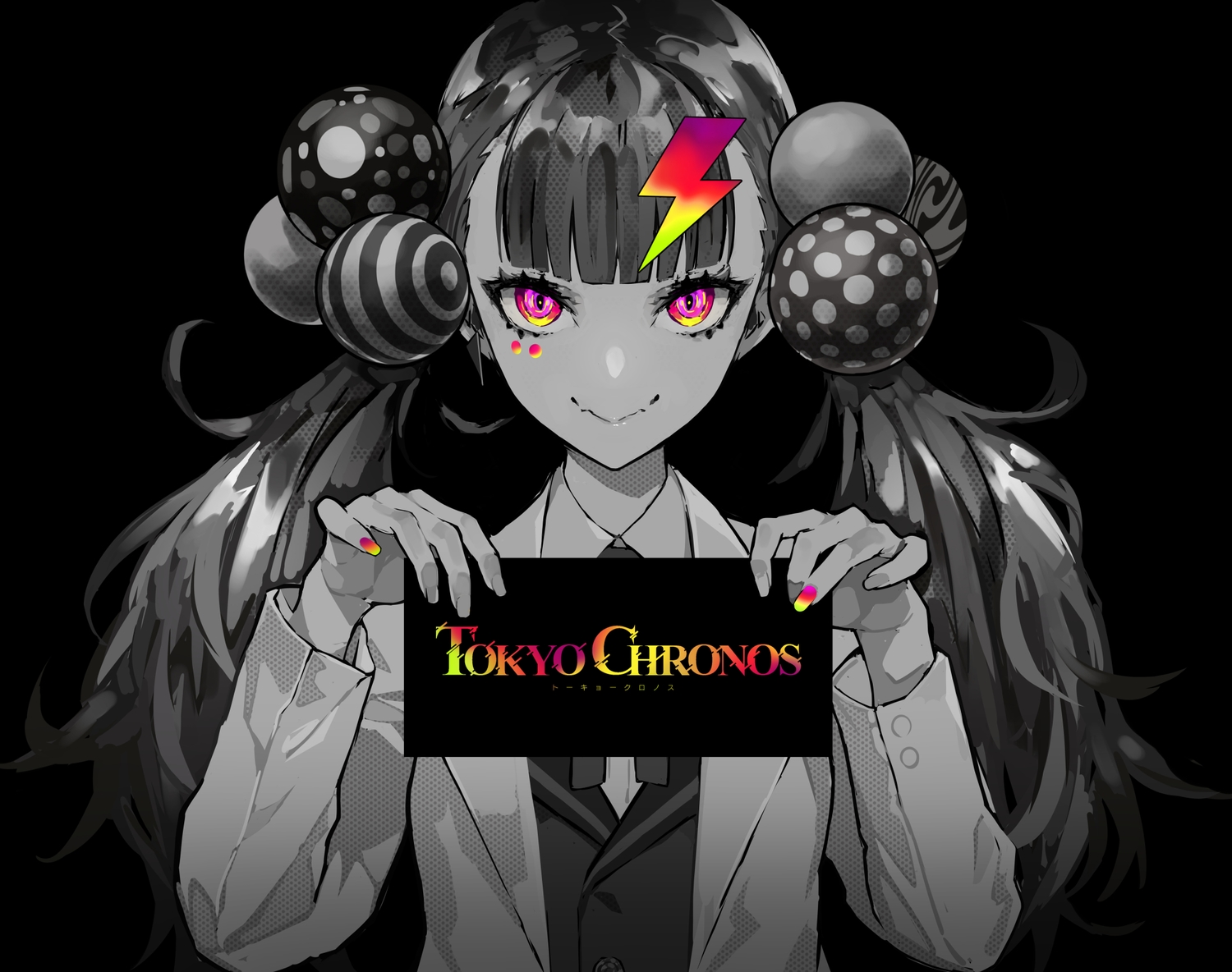 close, long_hair, pink_eyes, polychromatic, ram_(ramlabo), school_uniform, tokyo_chronos, tougoku_yuria