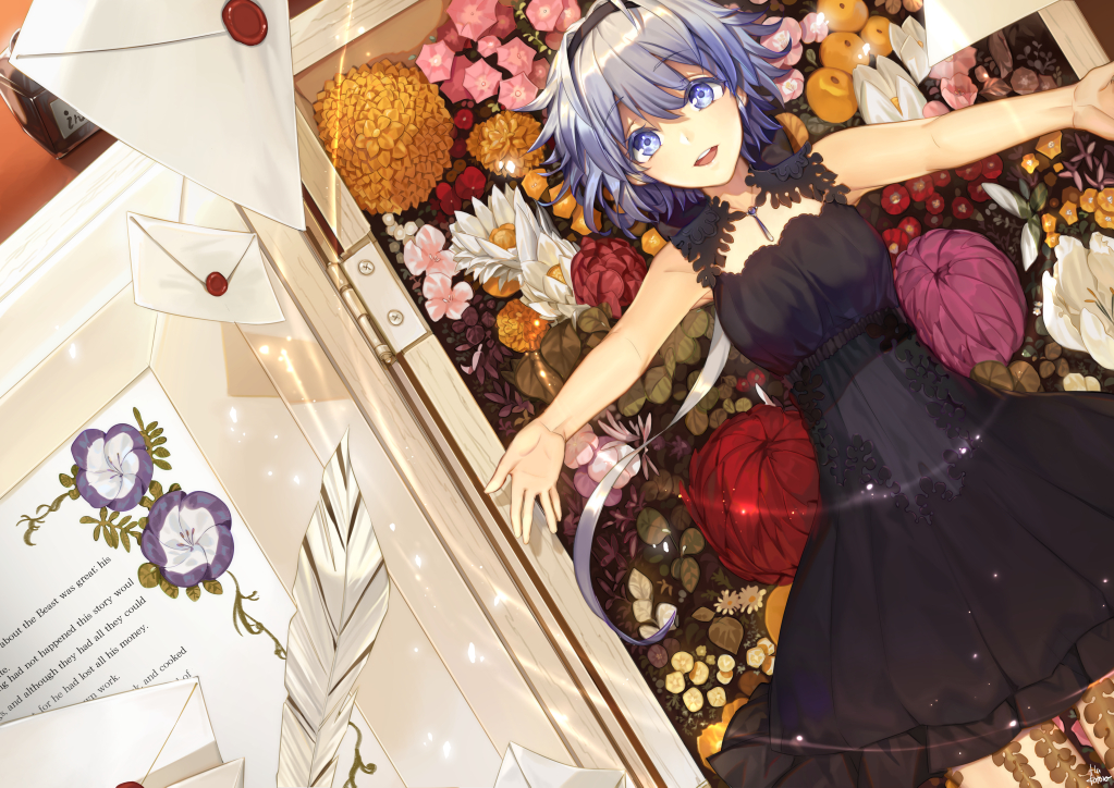 dress, flowers, hu_kotora, original, paper
