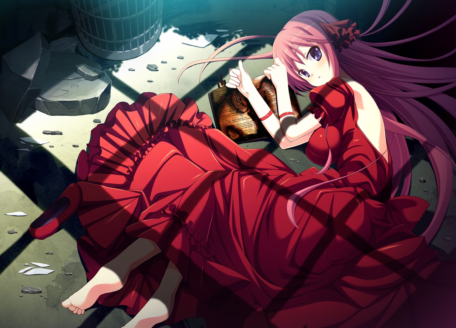 avril_poisson, dress, ex-one, long_hair, takashina_masato, tsukiakari_lunch