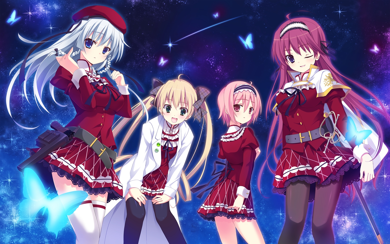 aki, avril_poisson, butterfly, ex-one, group, migiwa_fuyu, pantyhose, school_uniform