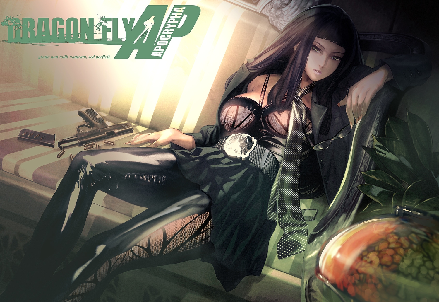 gun, maeshima_shigeki, original, sunglasses, weapon