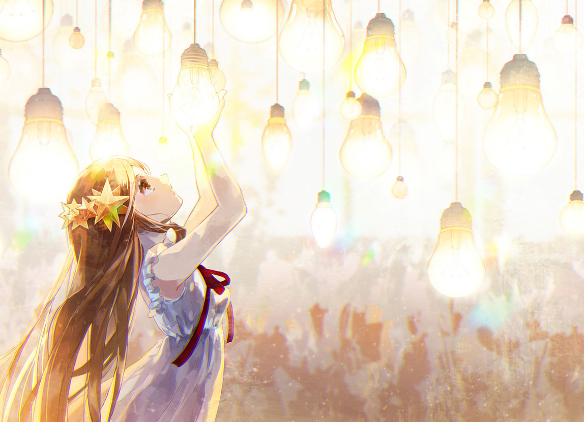 brown_eyes, brown_hair, dress, hiro_chikyuujin, long_hair, original, summer_dress