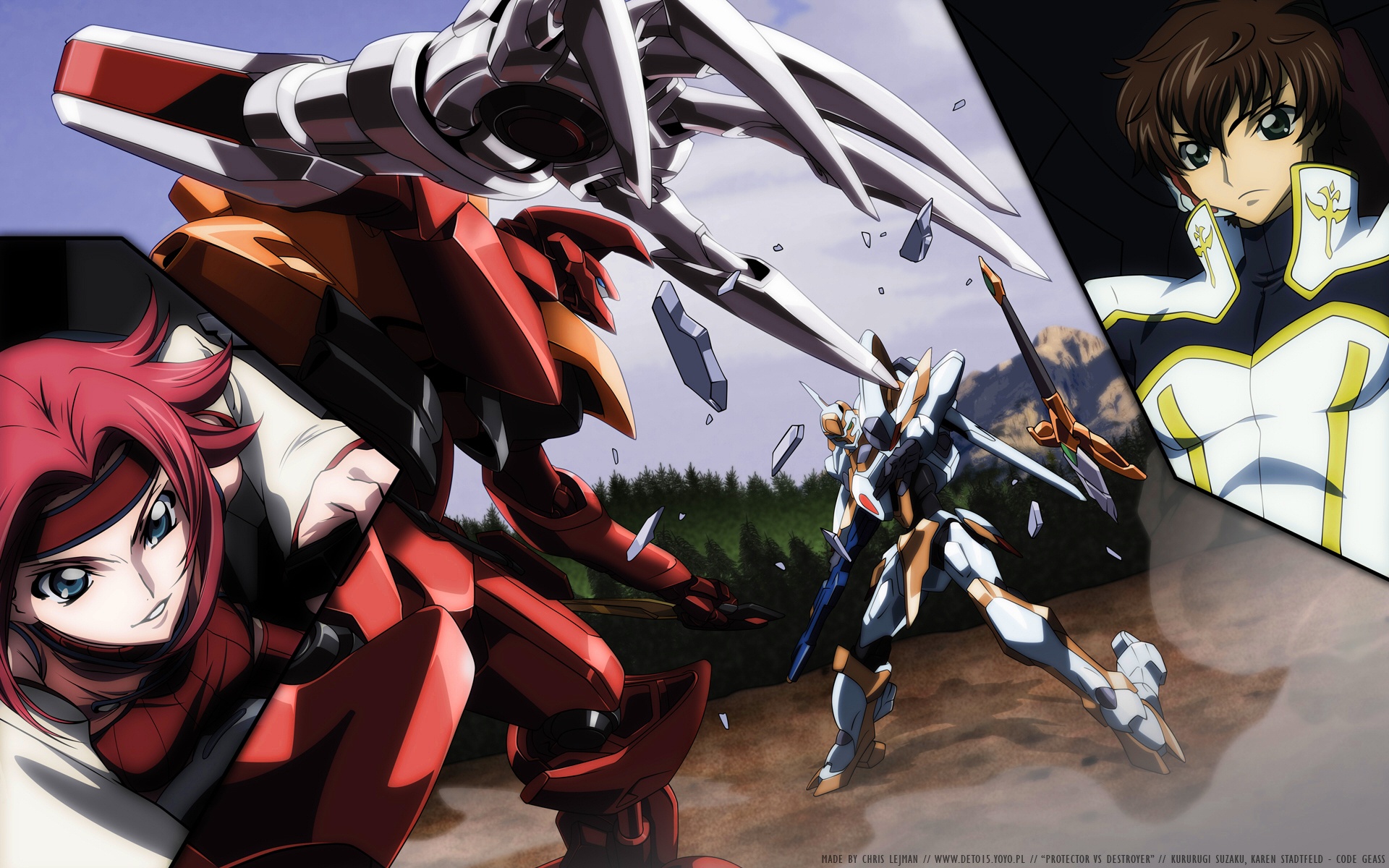 chiba_yuriko, code_geass, kallen_stadtfeld, kururugi_suzaku, mecha, nakata_eiji