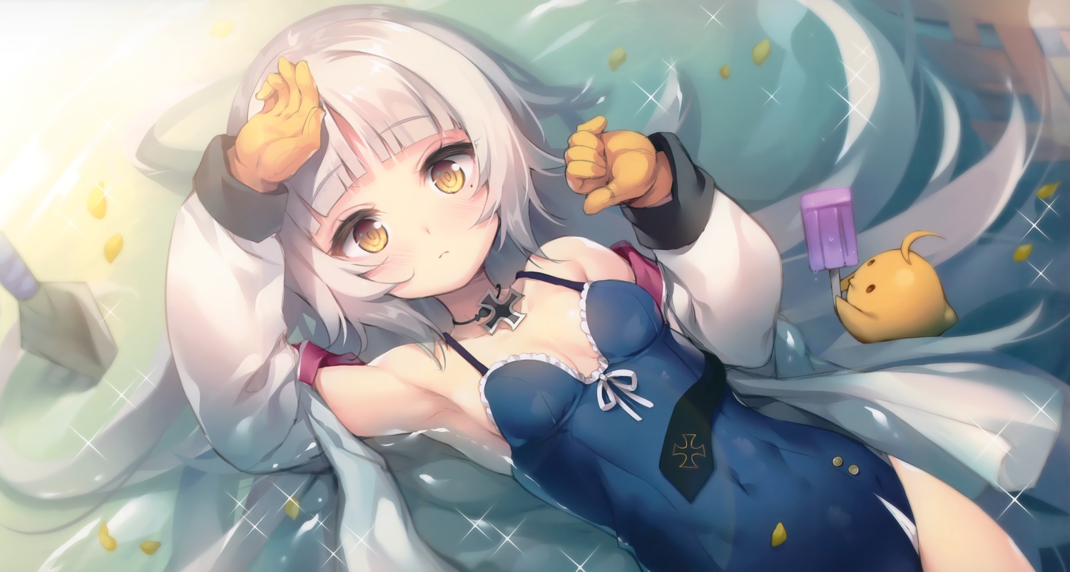 animal, anthropomorphism, azur_lane, cropped, food, gloves, loli, long_hair