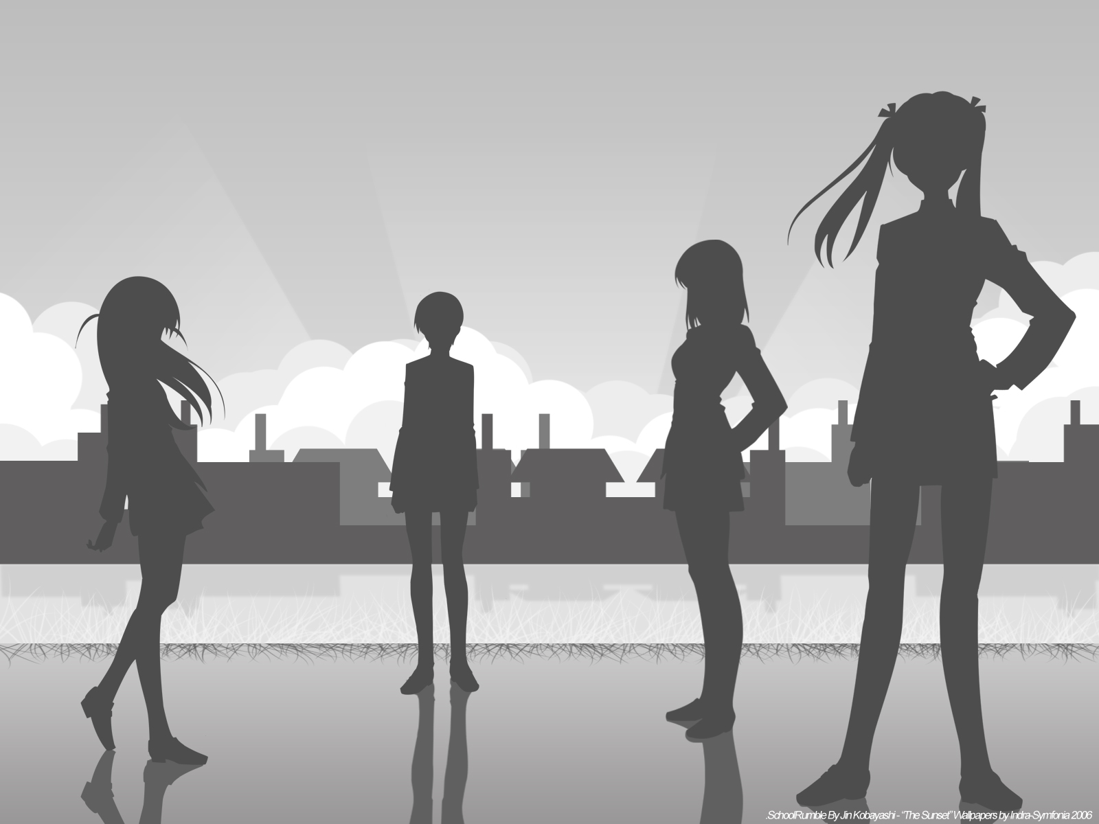 sawachika_eri, school_rumble, silhouette, suou_mikoto, takano_akira, tsukamoto_tenma