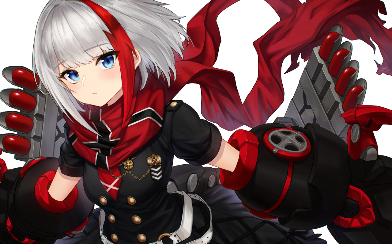 admiral_graf_spee_(azur_lane), anthropomorphism, azur_lane, blue_eyes, edward_montenegro, gray_hair, short_hair, signed