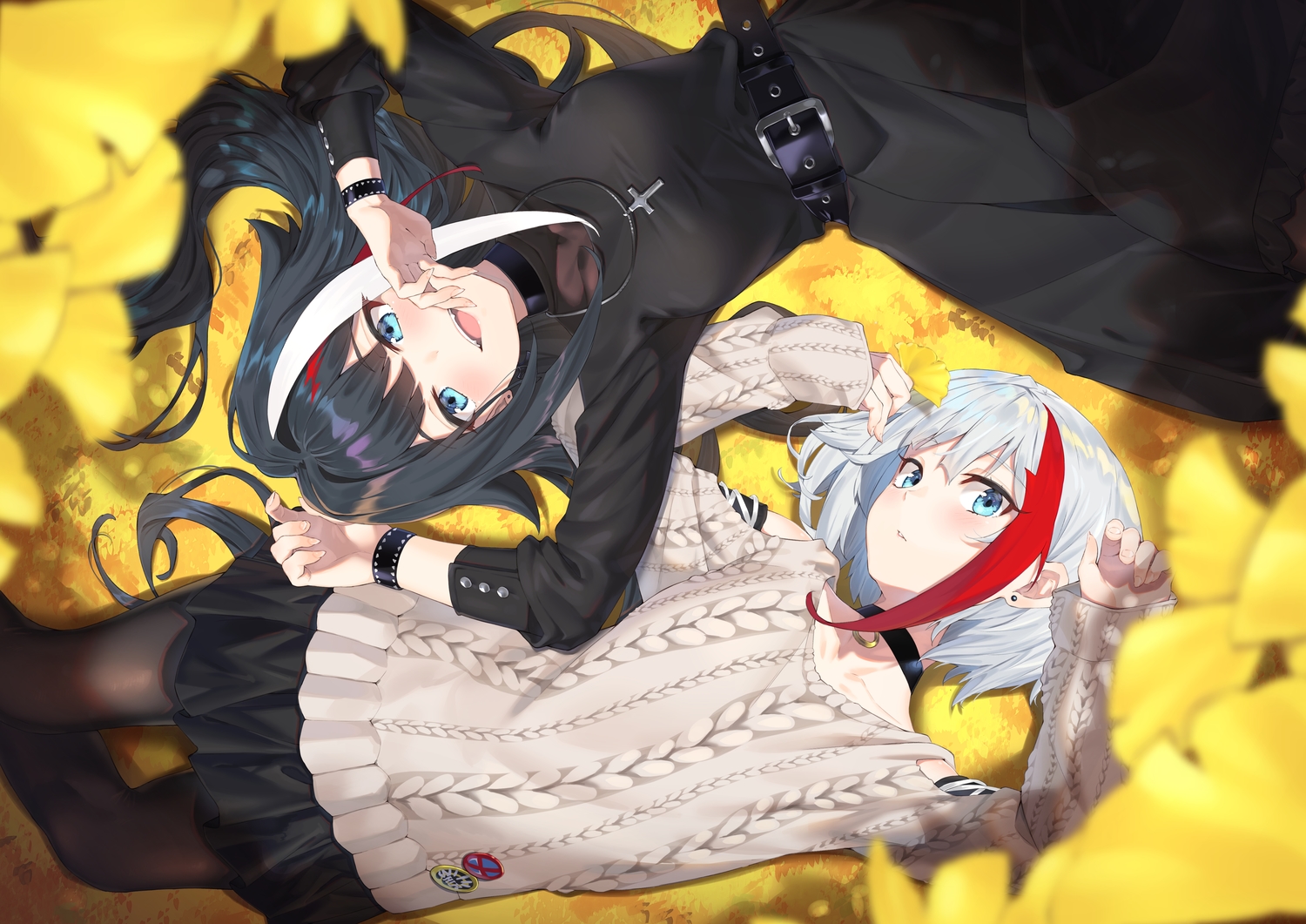 admiral_graf_spee_(azur_lane), anthropomorphism, autumn, azur_lane, deutschland_(azur_lane), gothic, joker_(tomakin524), long_hair