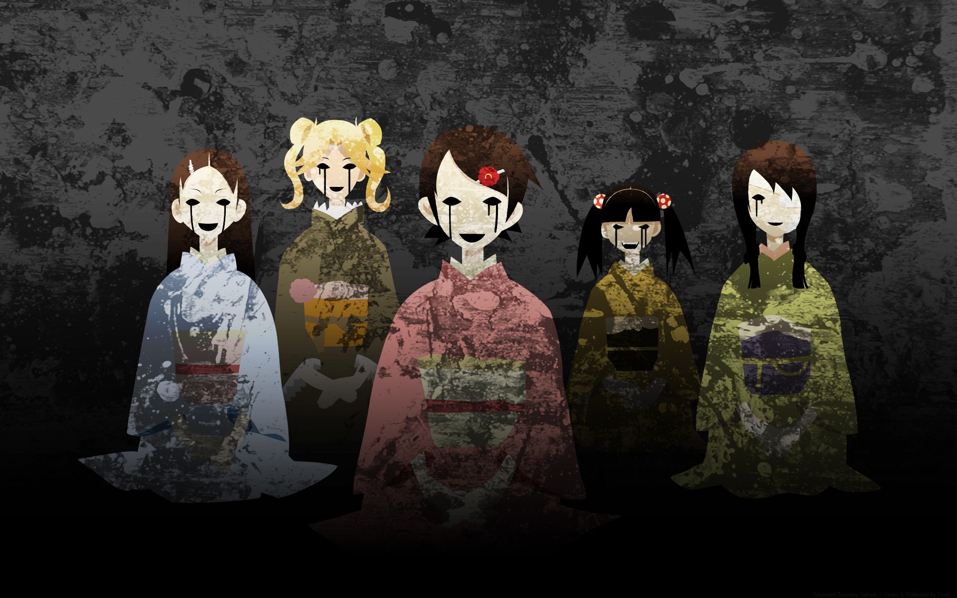 fuura_kafuka, japanese_clothes, kimura_kaere, kitsu_chiri, kobushi_abiru, otonashi_meru, sayonara_zetsubou_sensei