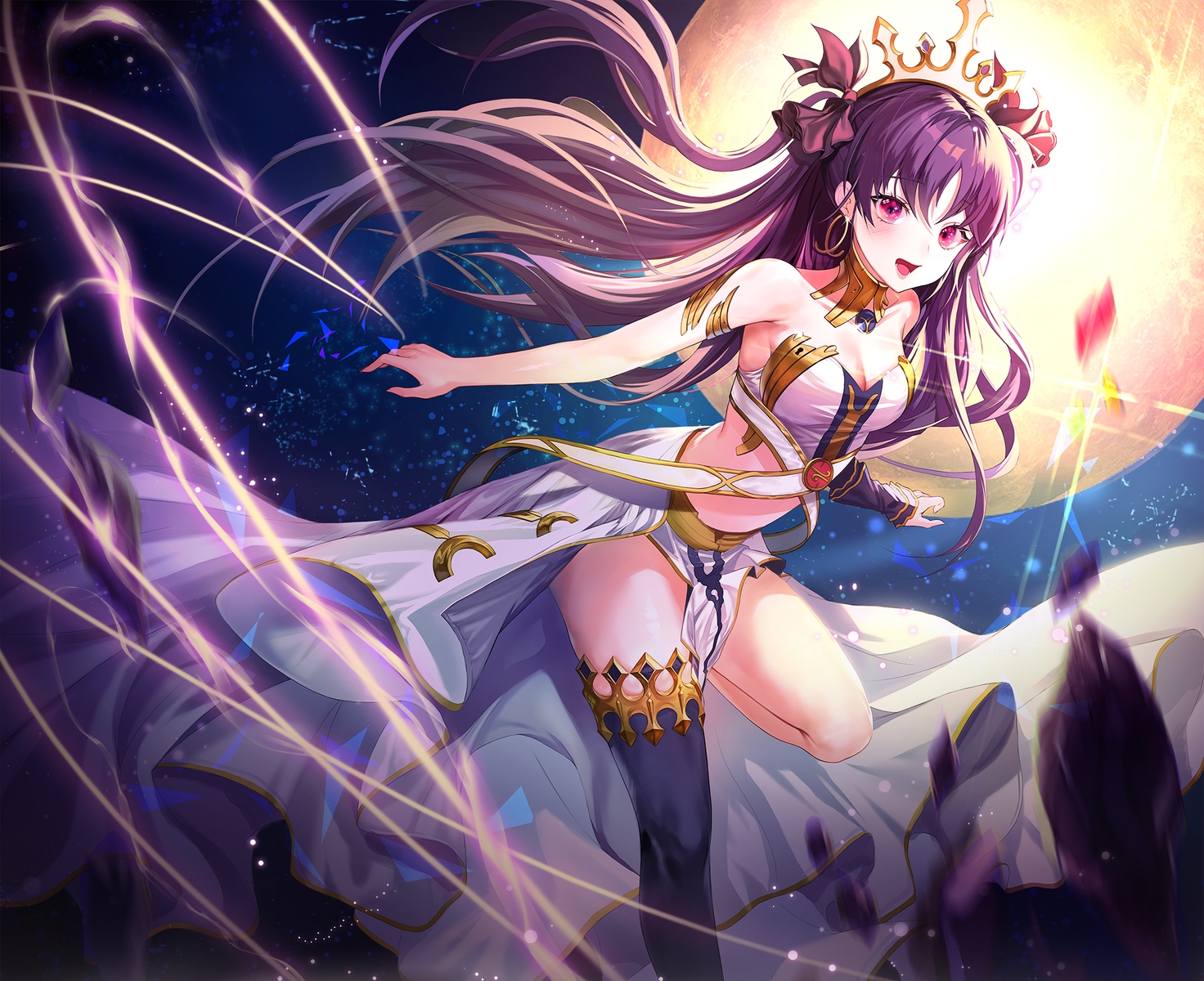 breasts, cleavage, fate/grand_order, fate_(series), harusame_(user_wawj5773), ishtar_(fate/grand_order), long_hair, thighhighs
