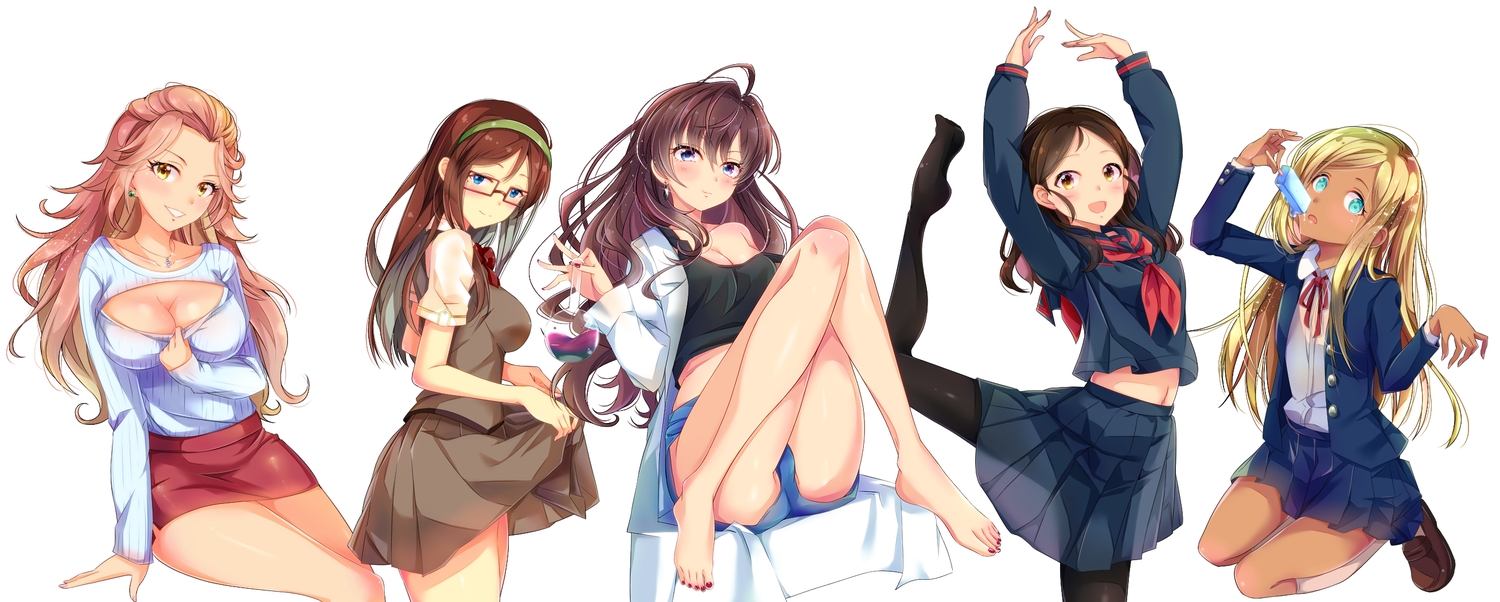 aqua_eyes, ayase_honoka, barefoot, blonde_hair, blue_eyes, blush, bow, breasts