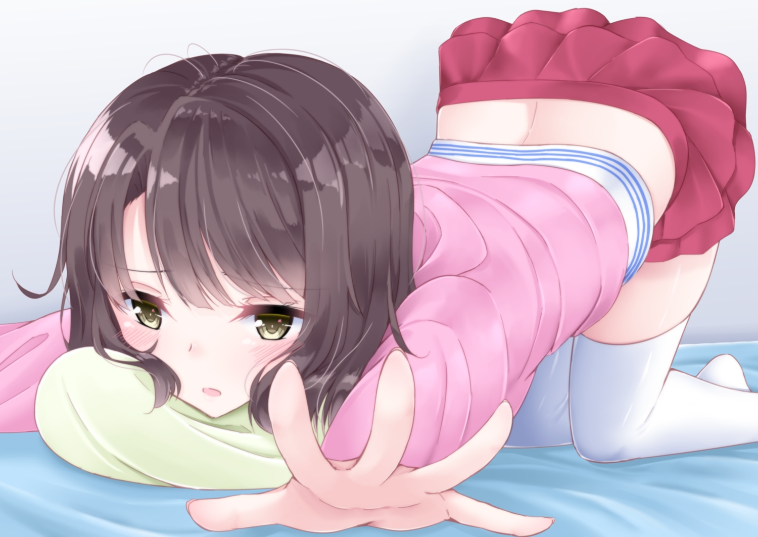 black_hair, blush, close, green_eyes, katou_megumi, saenai_heroine_no_sodatekata, shikapiro, short_hair
