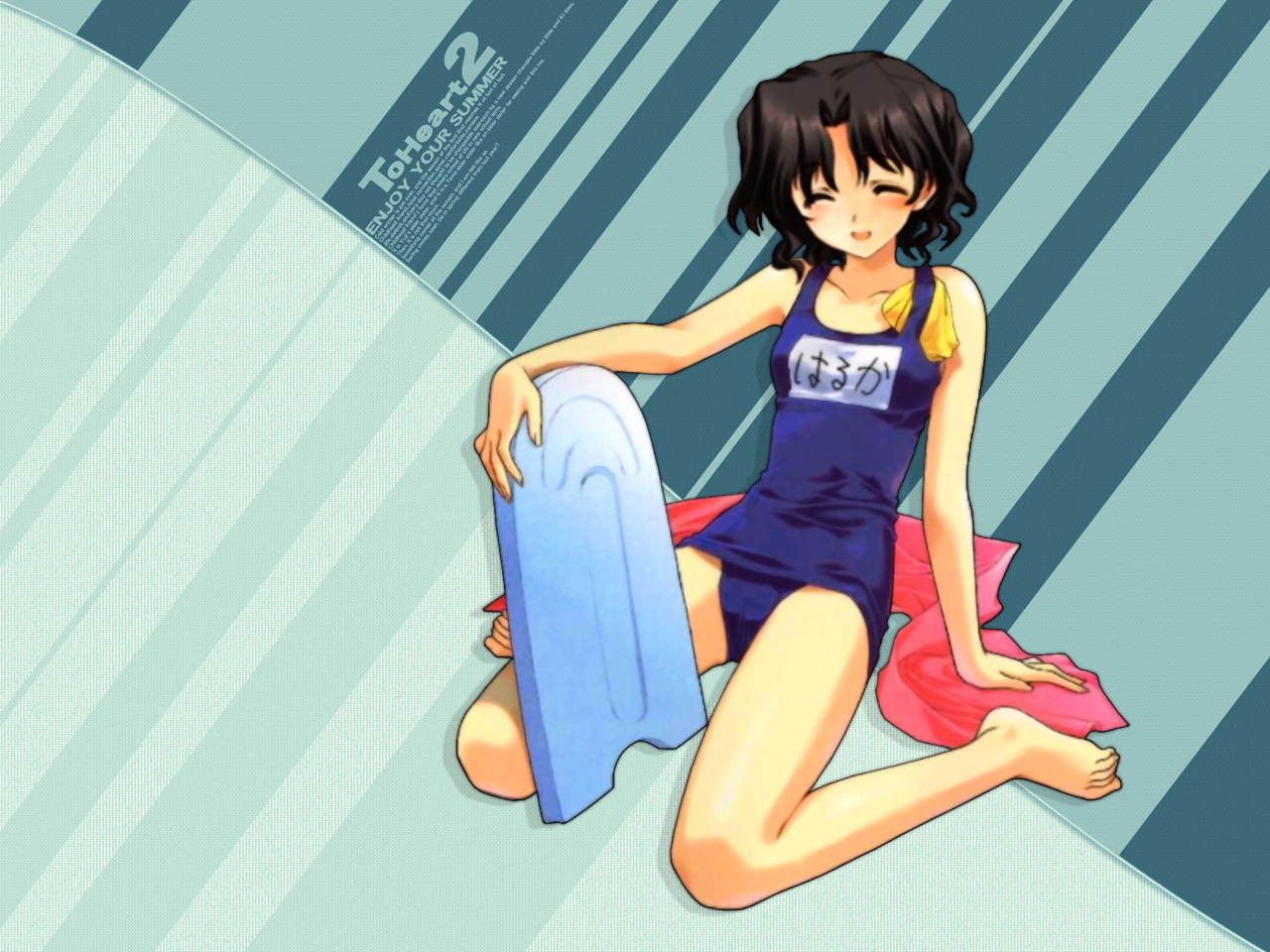 aquaplus, leaf, mitsumi_misato, school_swimsuit, suzuhira_hiro, swimsuit, third-party_edit, to_heart, to_heart_2, yuzuhara_haruka