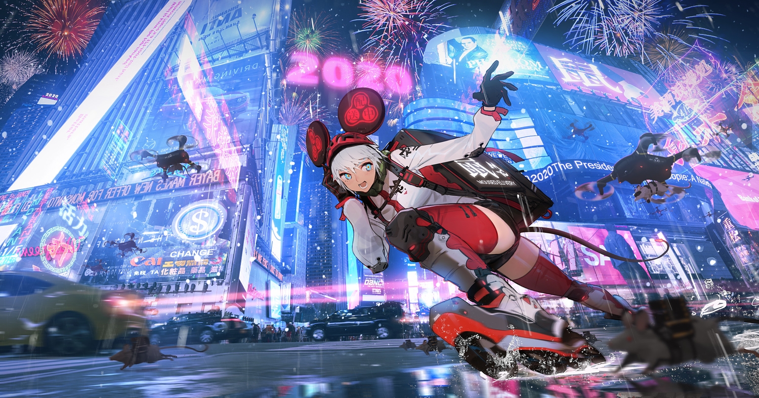 aircraft, animal, building, city, mouse, original, robot, ryota-h