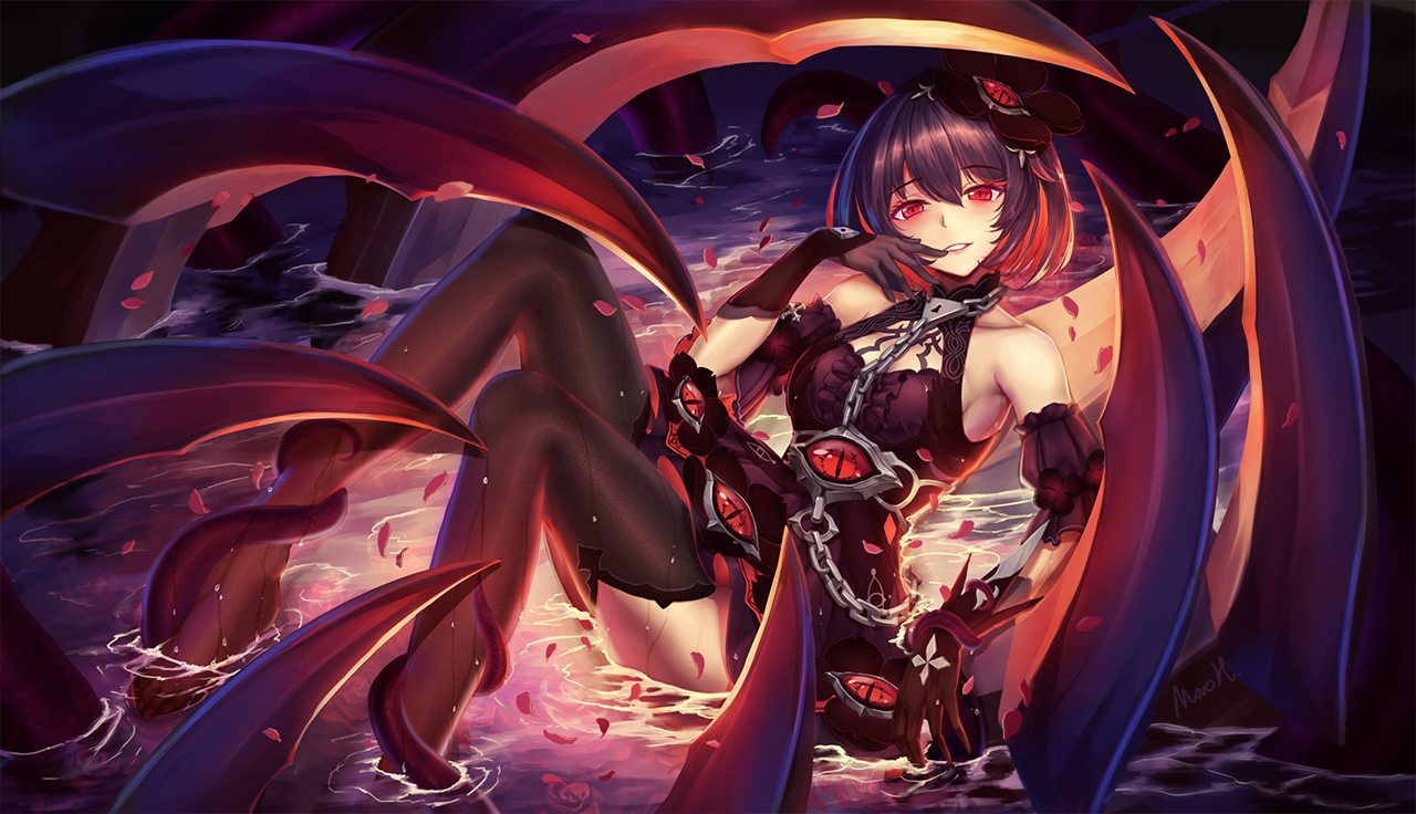honkai_impact, honkai_(series), red_eyes, seele_vollerei, signed, ulquiorra0, veliona