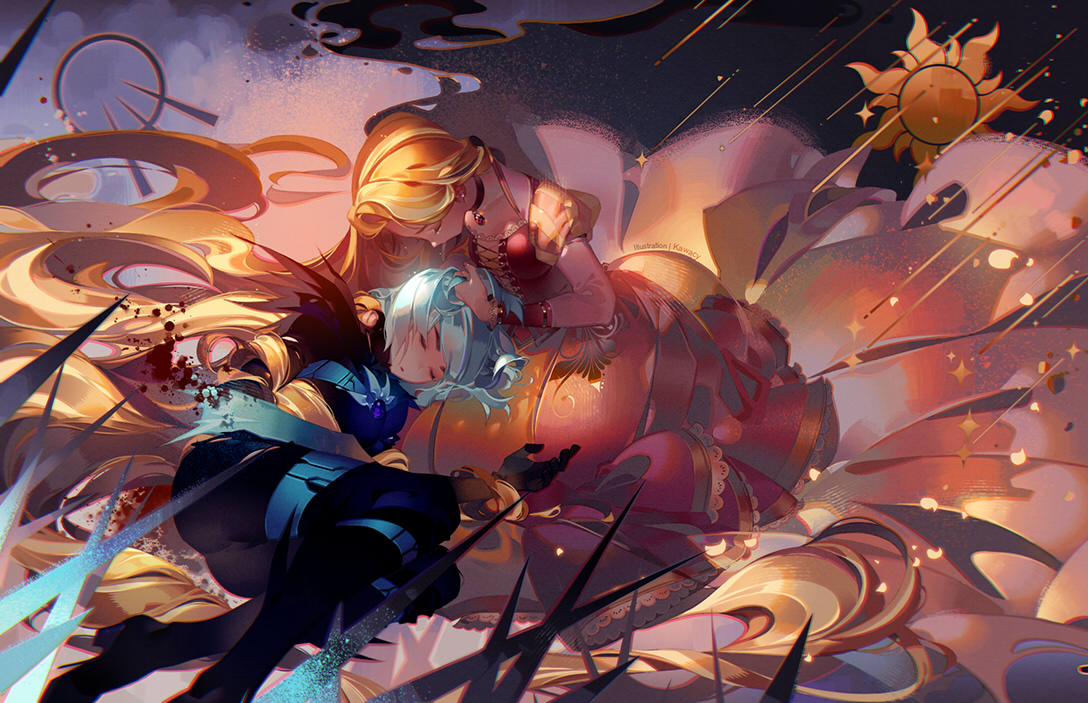2girls, cassandra_(tangled), kawacy, rapunzel_(disney), tangled