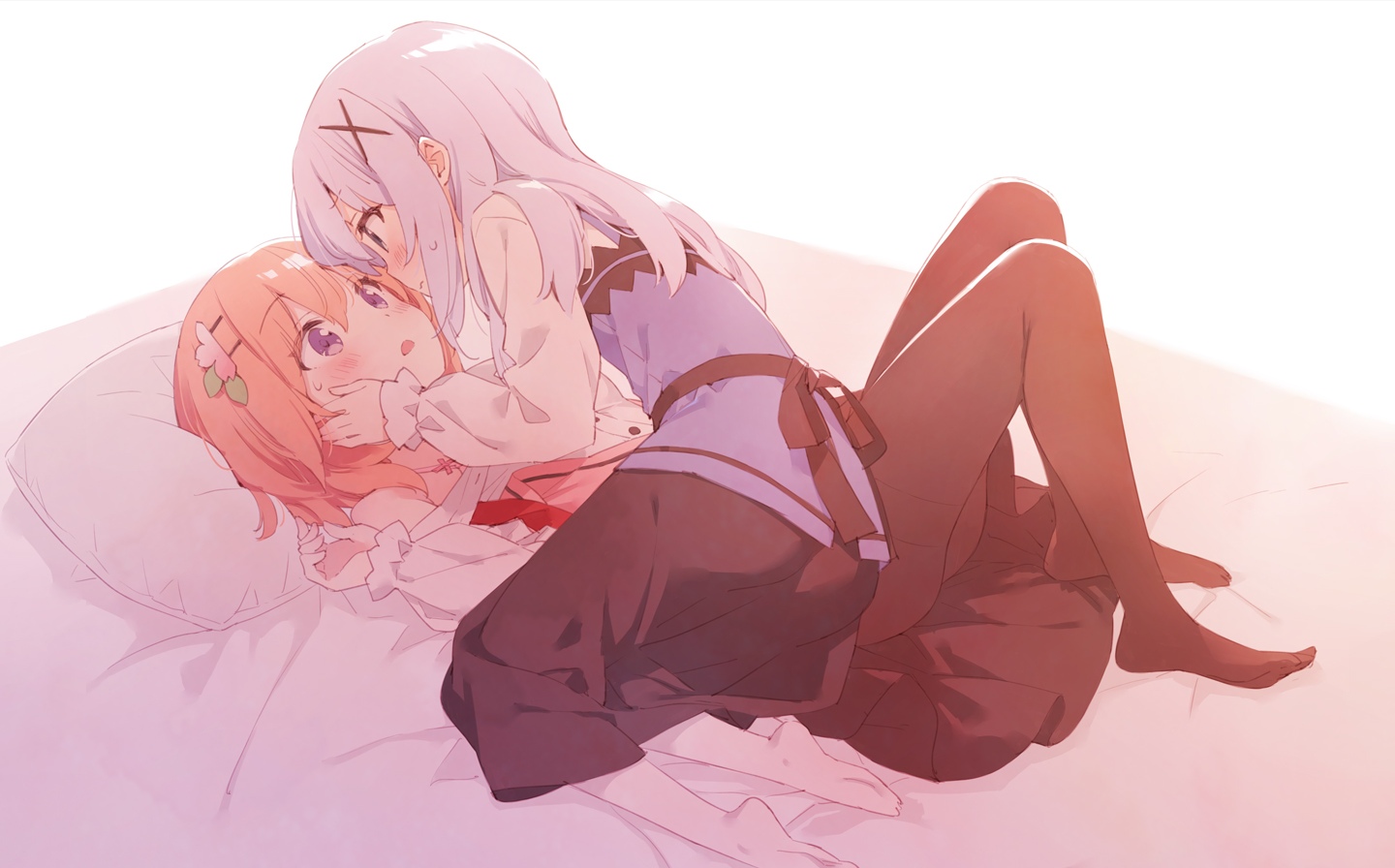 2girls, gochuumon_wa_usagi_desu_ka?, hoto_cocoa, kafuu_chino, kani_biimu, shoujo_ai