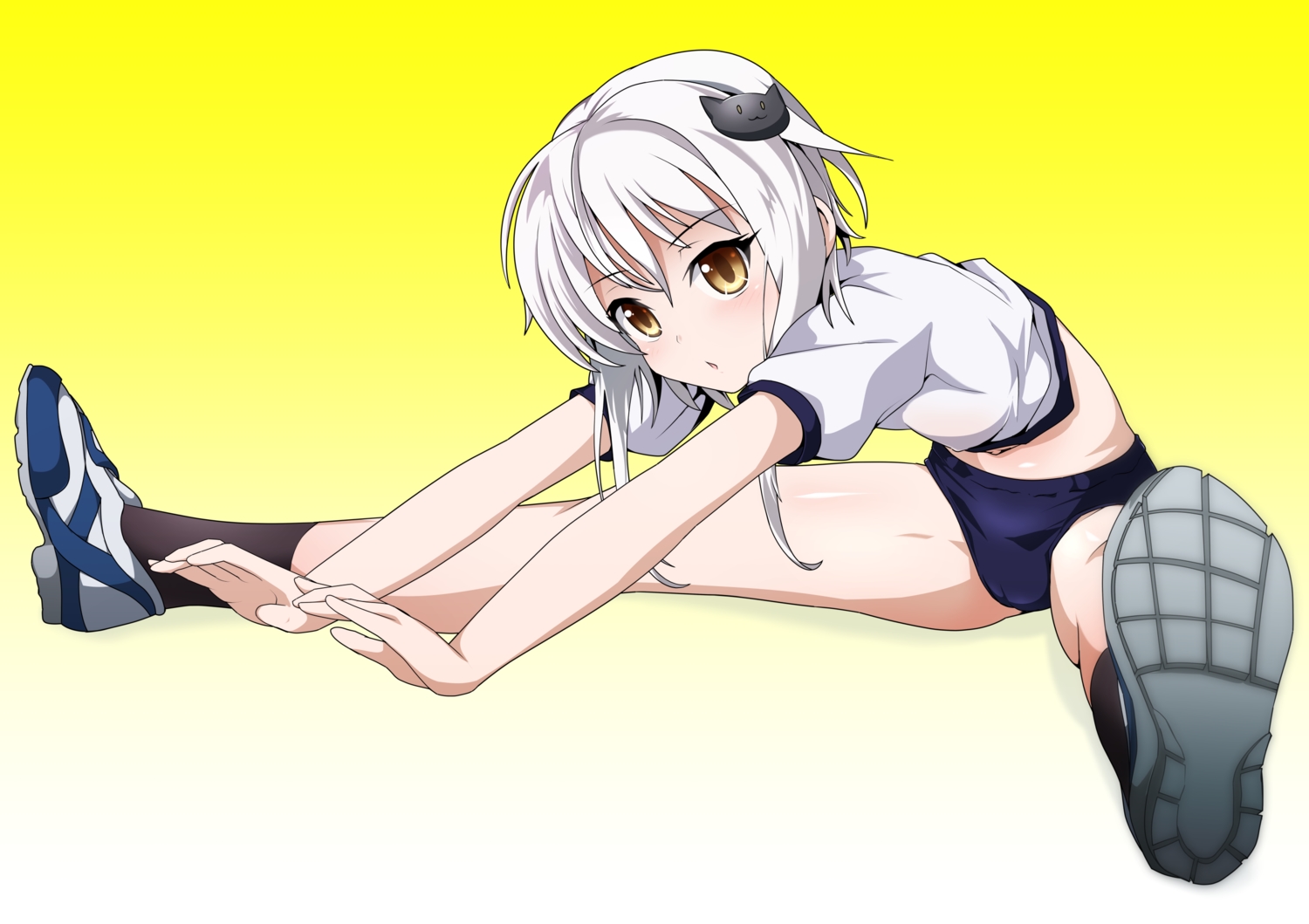 bloomers, brown_eyes, cameltoe, gradient, highschool_dxd, ruirui, short_hair, socks