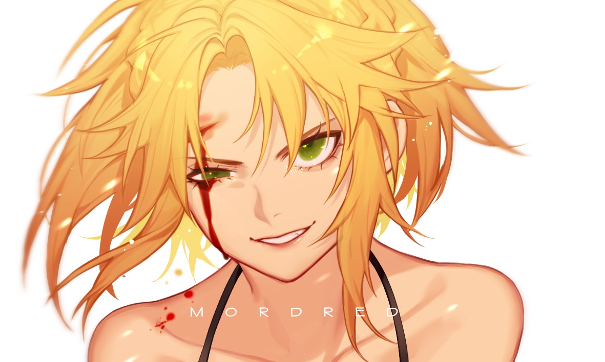 blonde_hair, blood, braids, close, fate/grand_order, fate_(series), green_eyes, jesse_(pixiv34586727)