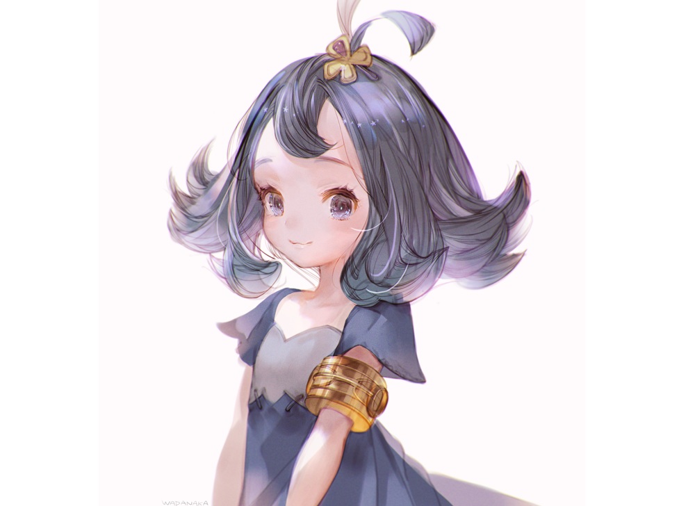 acerola_(pokemon), cat_smile, dress, flat_chest, loli, pokemon, purple_eyes, purple_hair