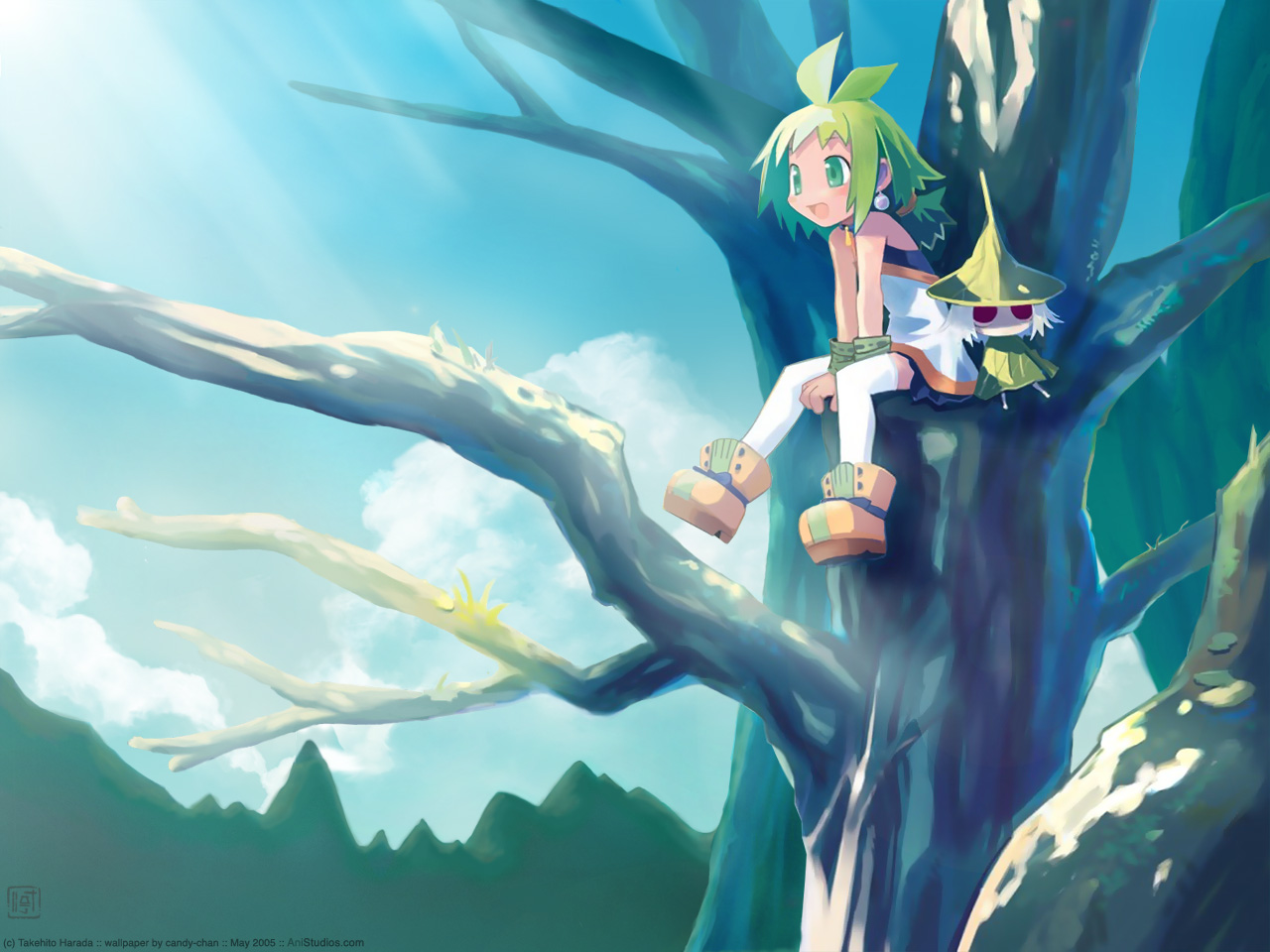 green_eyes, green_hair, marona, phantom_brave