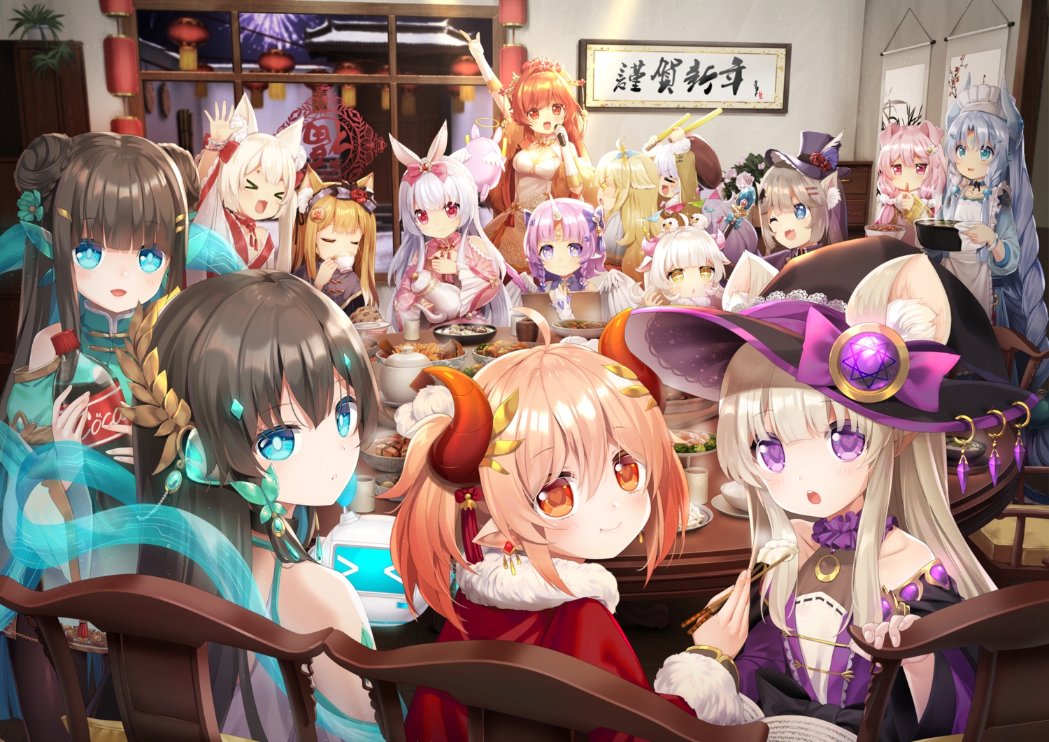 animal_ears, bunny_ears, bunnygirl, catgirl, coca_cola, demon, doggirl, horns