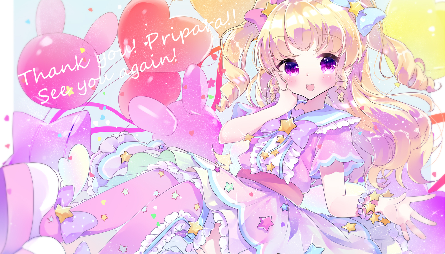 blonde_hair, cropped, pripara, purple_eyes, remimim, twintails, yumekawa_yui