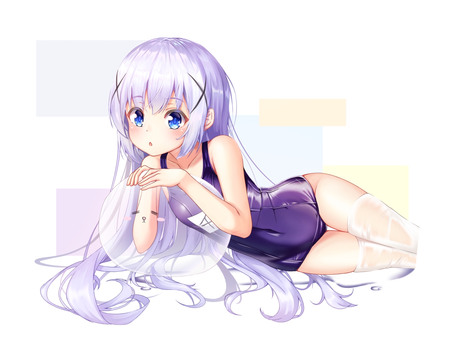 blue_eyes, blush, gochuumon_wa_usagi_desu_ka?, kafuu_chino, loli, long_hair, mannack, purple_hair