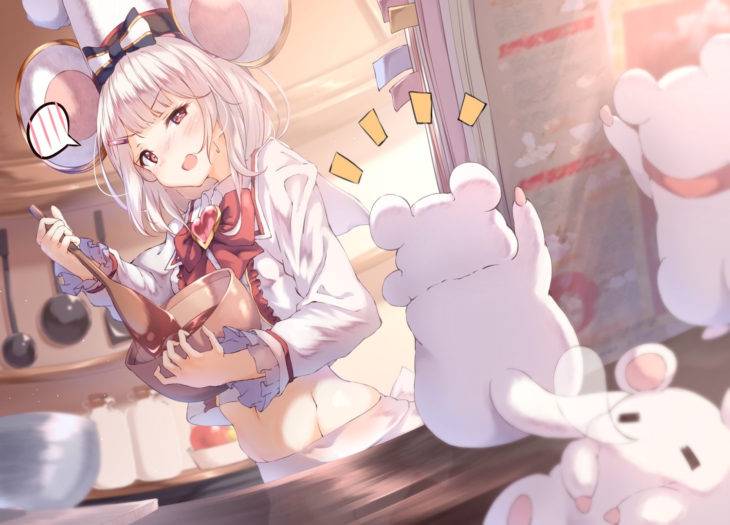 animal, animal_ears, chocolate, granblue_fantasy, mouse, mousegirl, short_hair, ukiwakisen