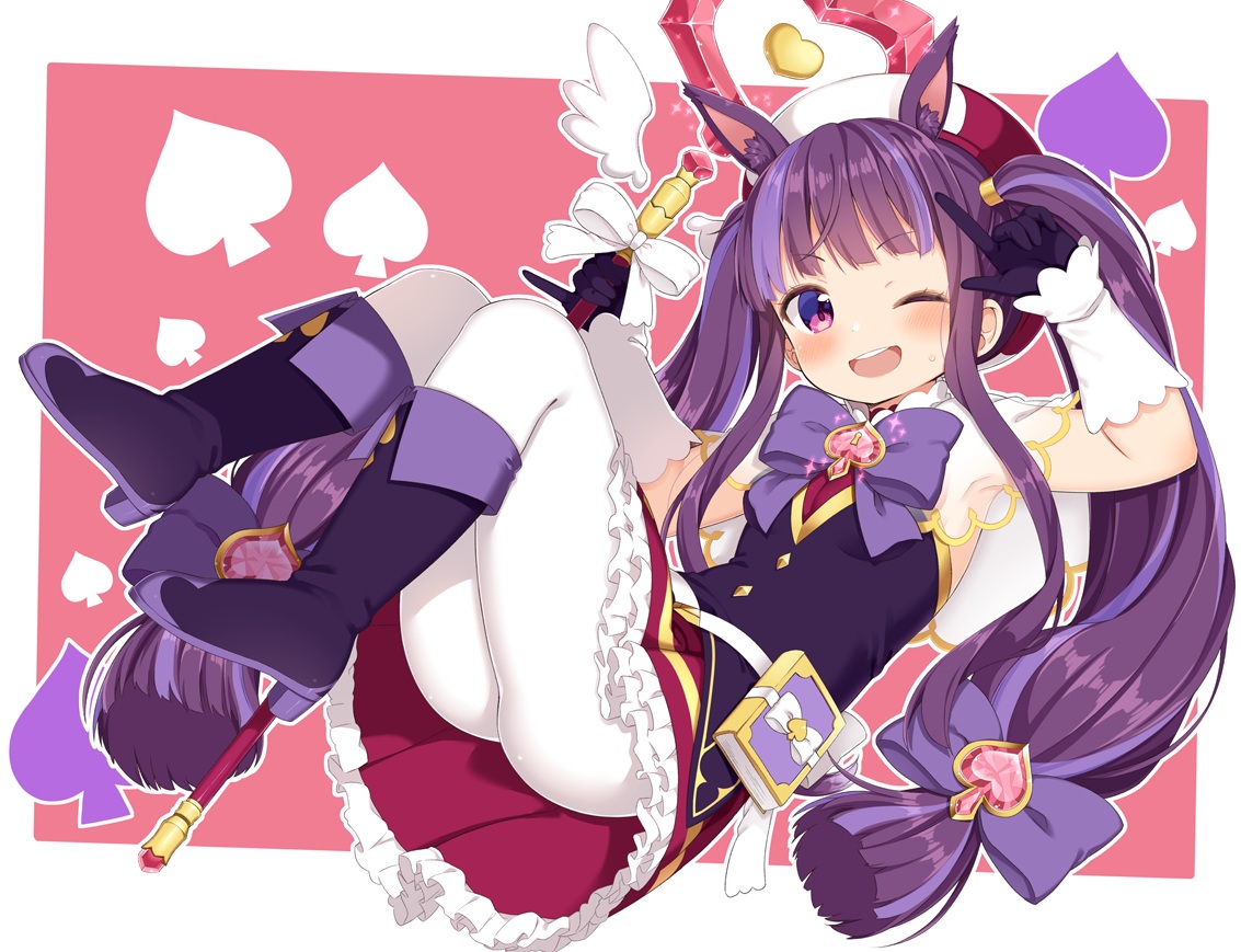 aliasing, animal_ears, blush, book, boots, bow, doggirl, gloves