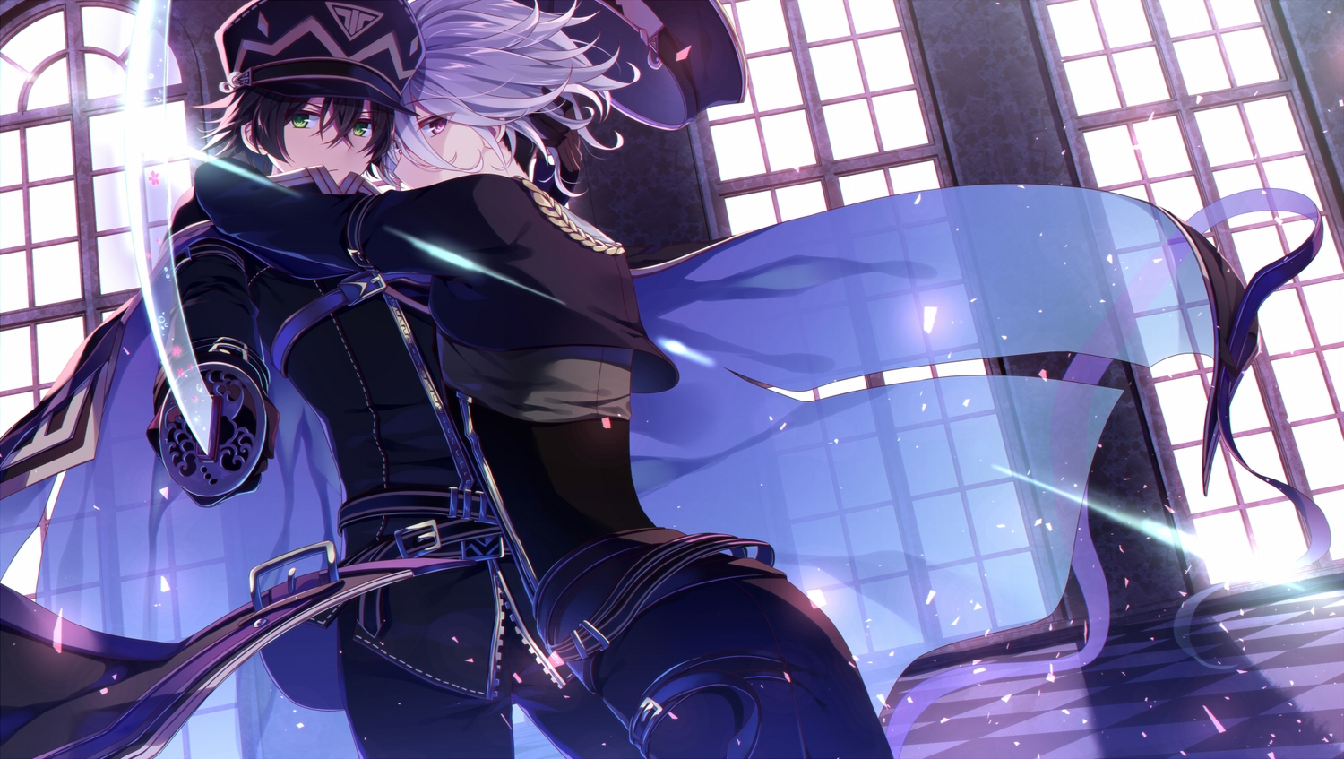 all_male, anthropomorphism, male, minamoto_kiyomaro, re_moyo, shounen_ai, suishinshi_masahide, touken_ranbu