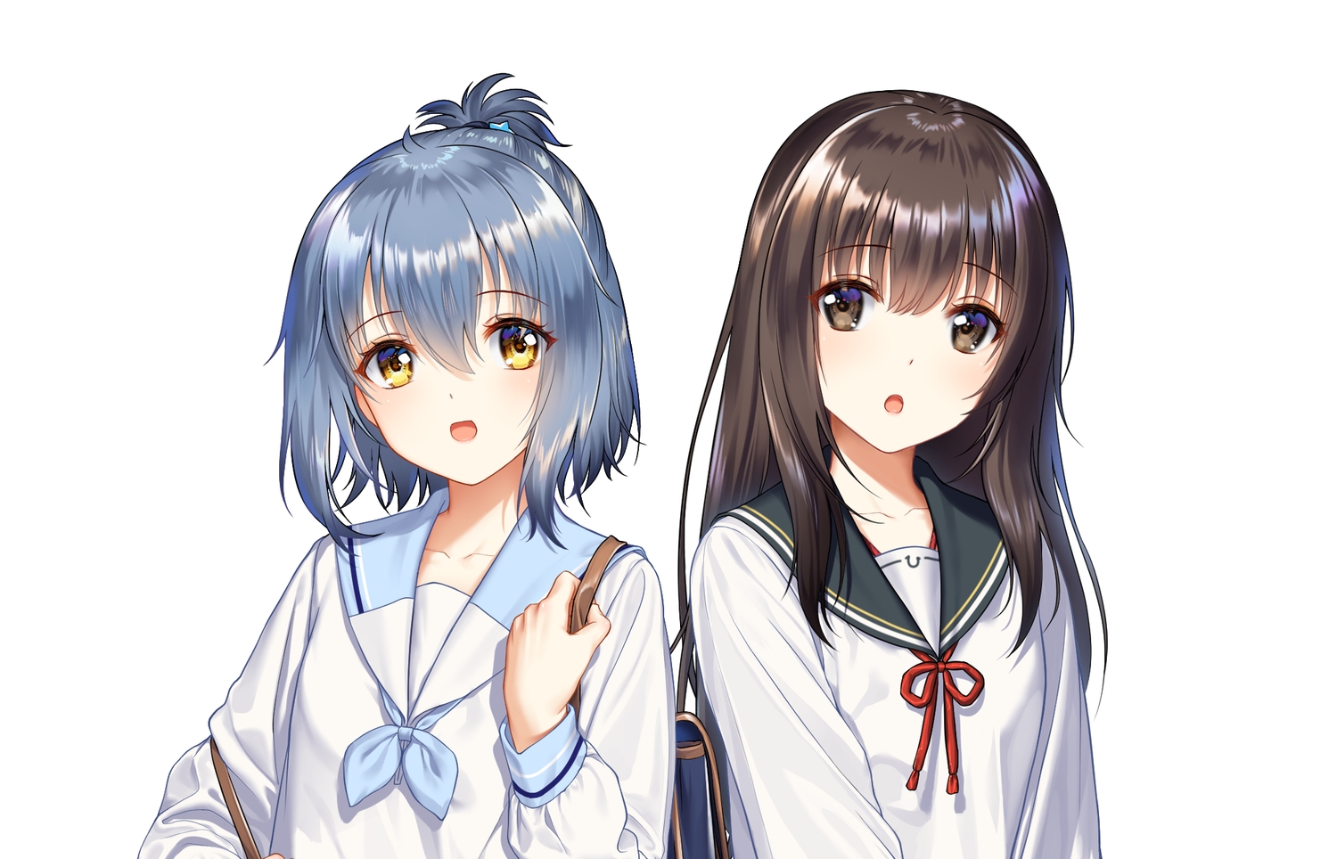 blue_hair, brown_eyes, brown_hair, haneru, haori_haruki, himino_seika, long_hair, original