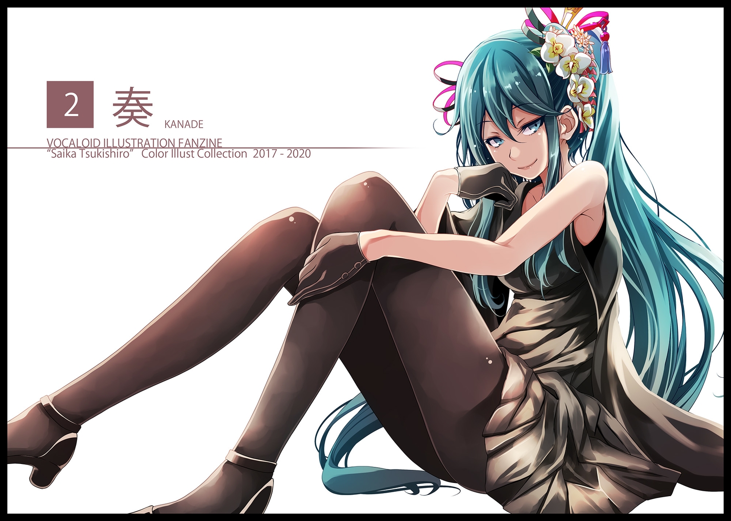 gloves, hatsune_miku, pantyhose, tsukishiro_saika, vocaloid, watermark