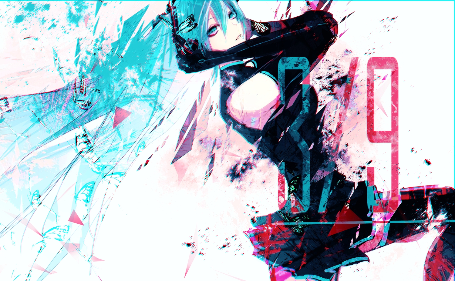 hatsune_miku, nyakkunn, polychromatic, vocaloid