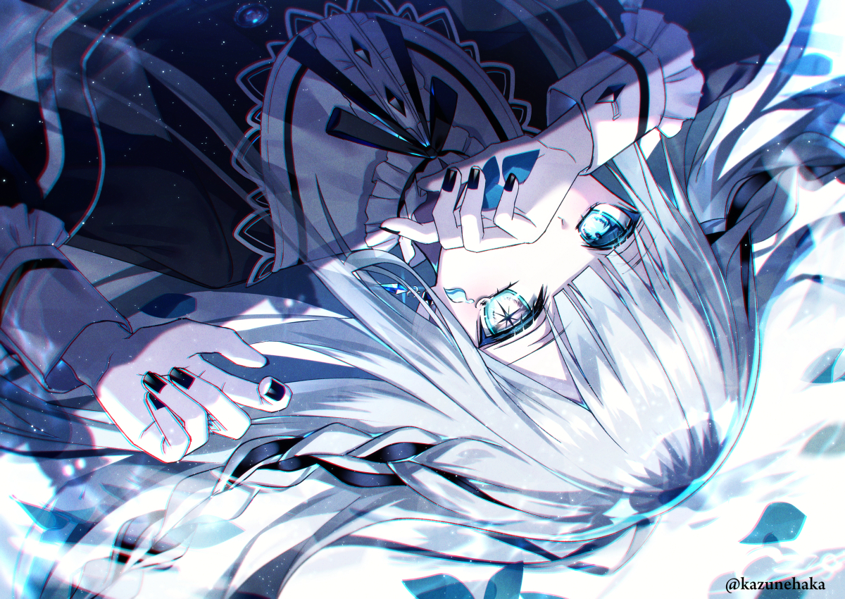 arcaea, goth-loli, kazunehaka, lolita_fashion, polychromatic, tagme_(character), watermark