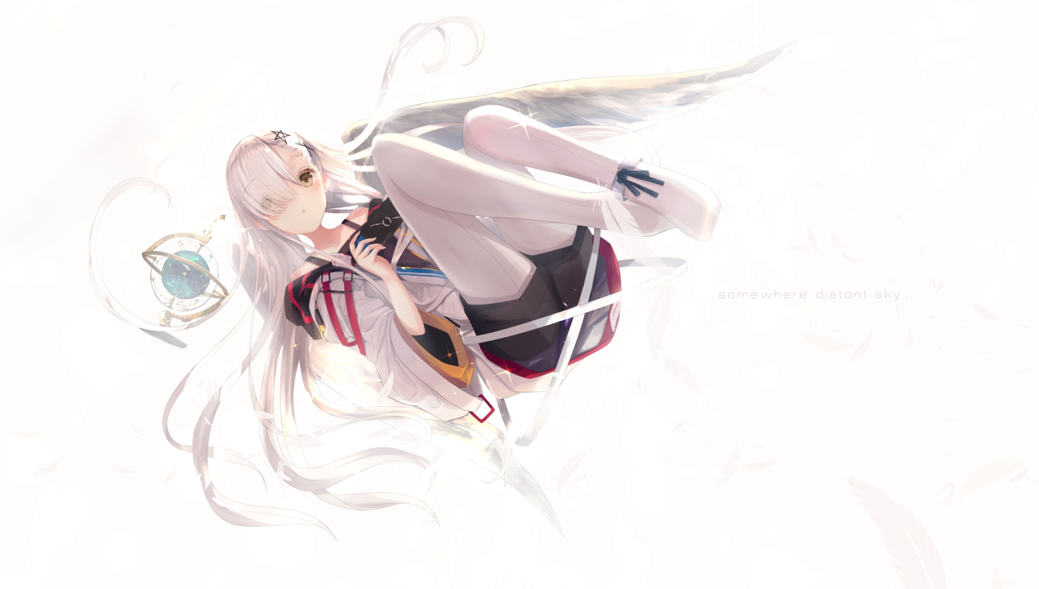 force_(fossan_01), long_hair, original, white_hair, wings