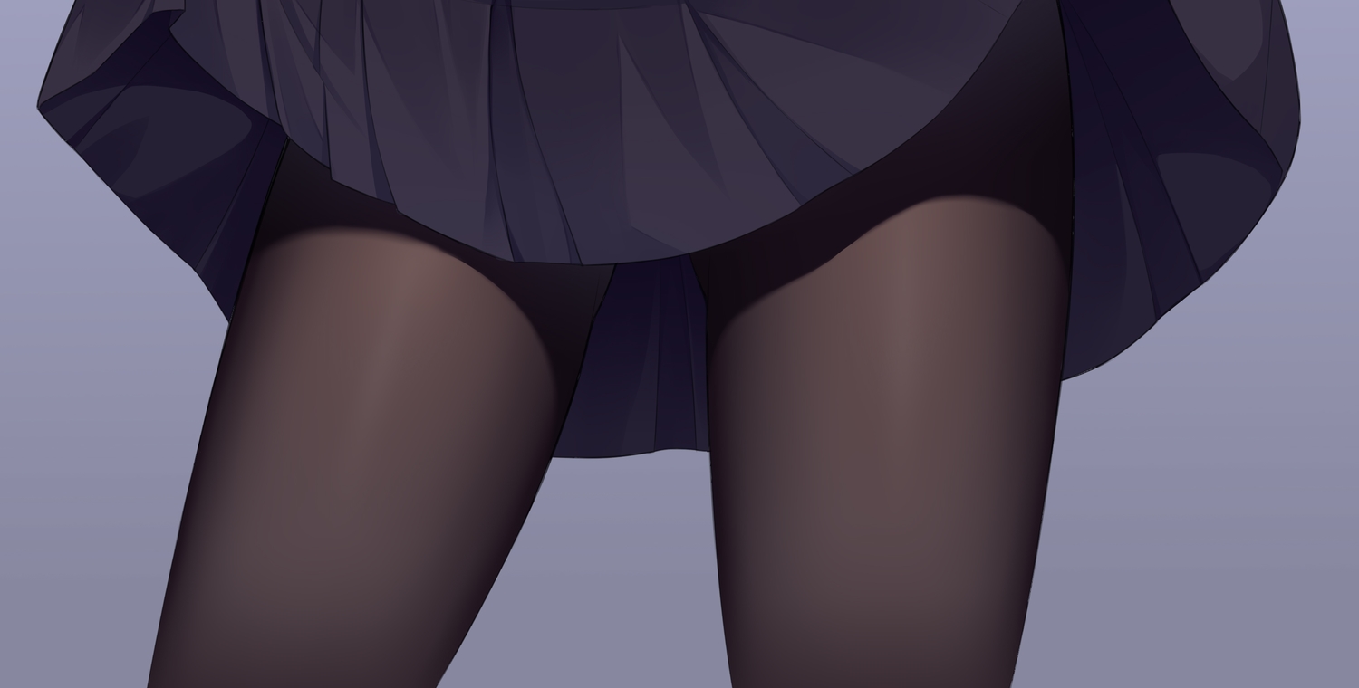 close, fengli_(709622571), gray, original, pantyhose, skirt, skirt_lift