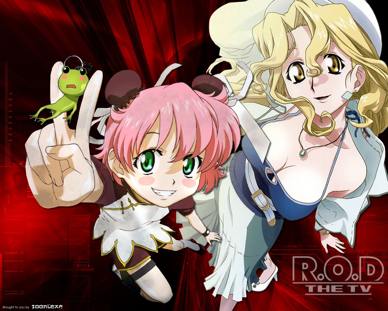 anita_king, blonde_hair, green_eyes, michelle_cheung, pink_hair, read_or_die