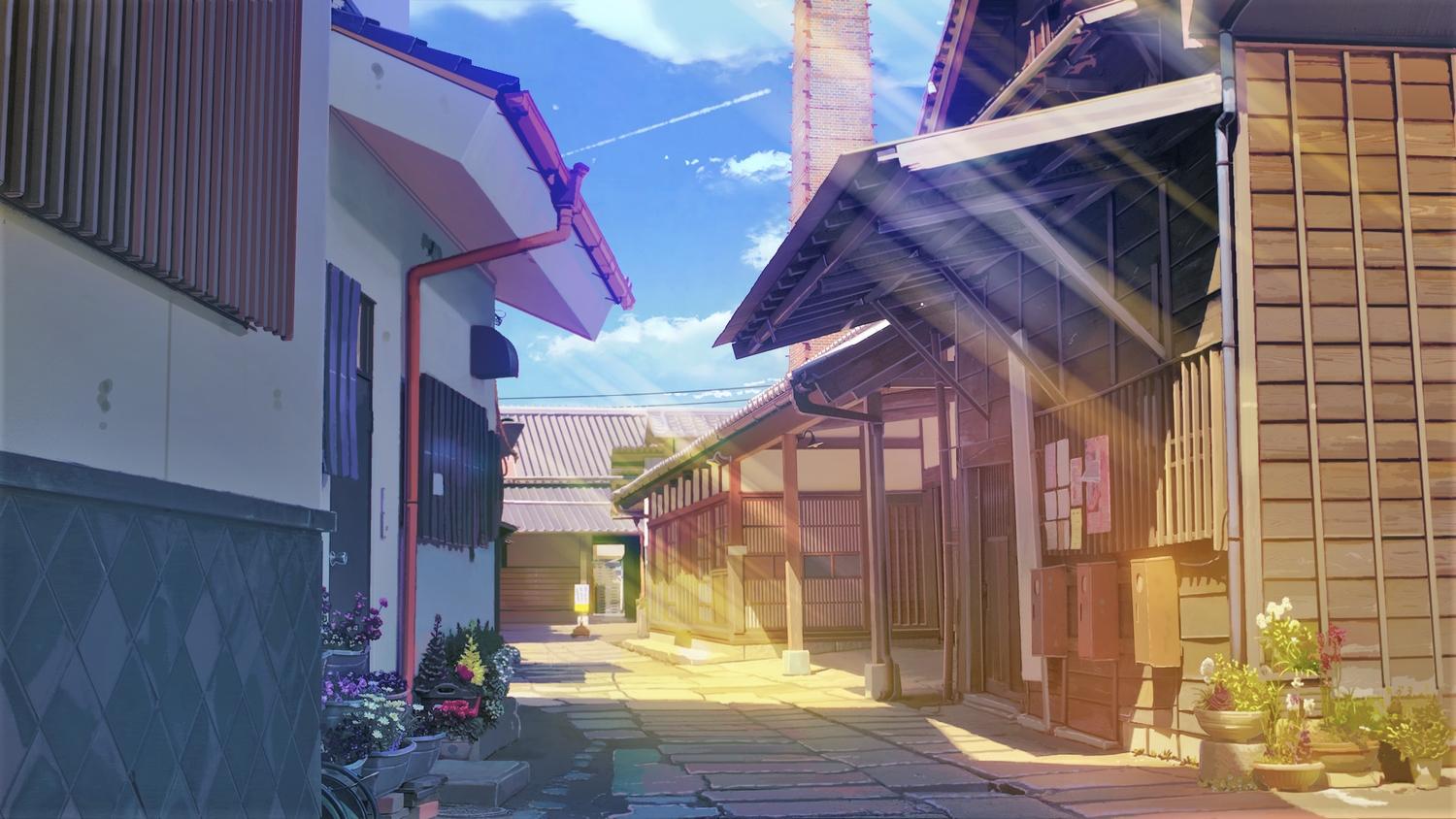 building, city, clouds, kamo_nasus., no_humans, original, realistic, scenic