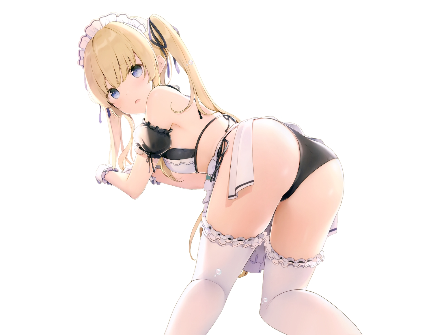 6u_(eternal_land), bikini, maid, saenai_heroine_no_sodatekata, sawamura_spencer_eriri, swimsuit, third-party_edit, white