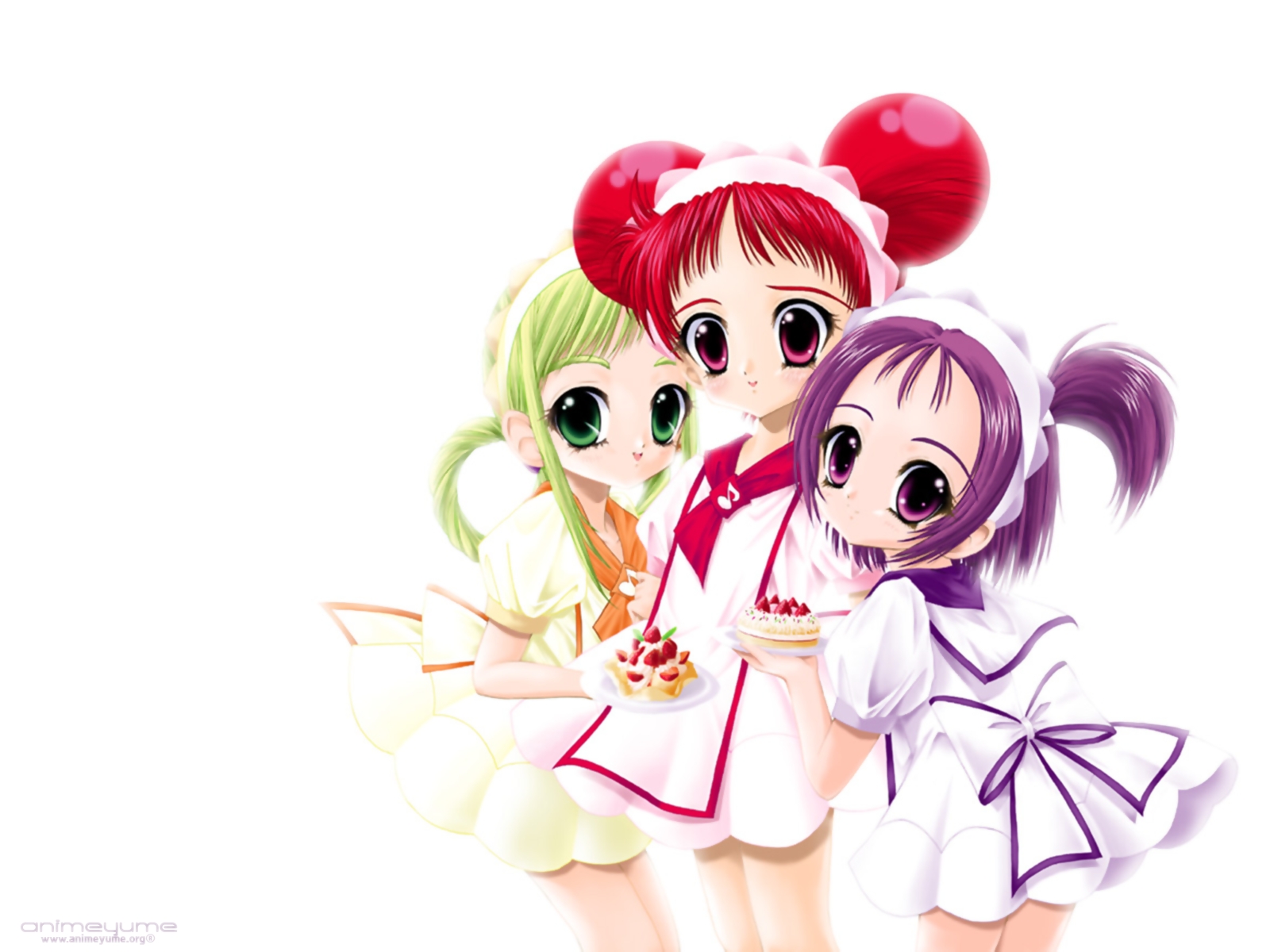 asuka_momoko, cake, food, fruit, harukaze_doremi, loli, ojamajo_doremi, segawa_onpu