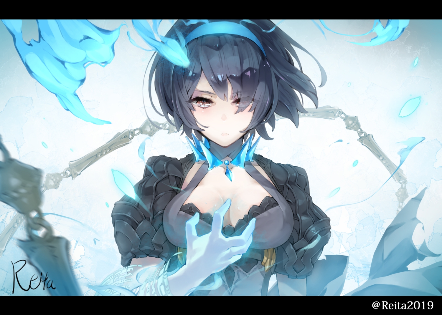 alice_(sinoalice), hoshizaki_reita, magic, short_hair, signed, sinoalice, watermark