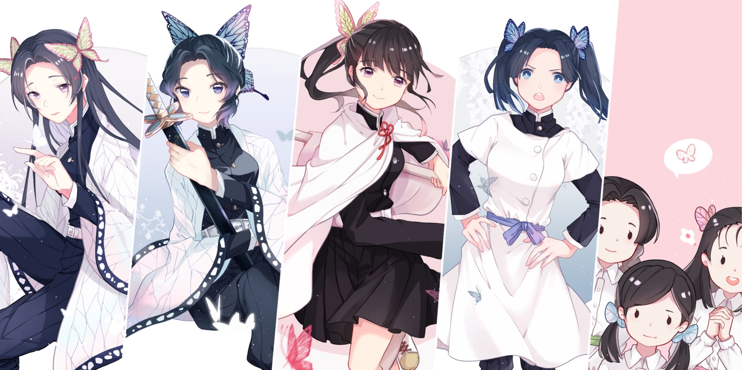 butterfly, kanzaki_aoi, kimetsu_no_yaiba, kochou_kanae, kochou_shinobu, nakahara_sumi, takada_naho, terauchi_kiyo