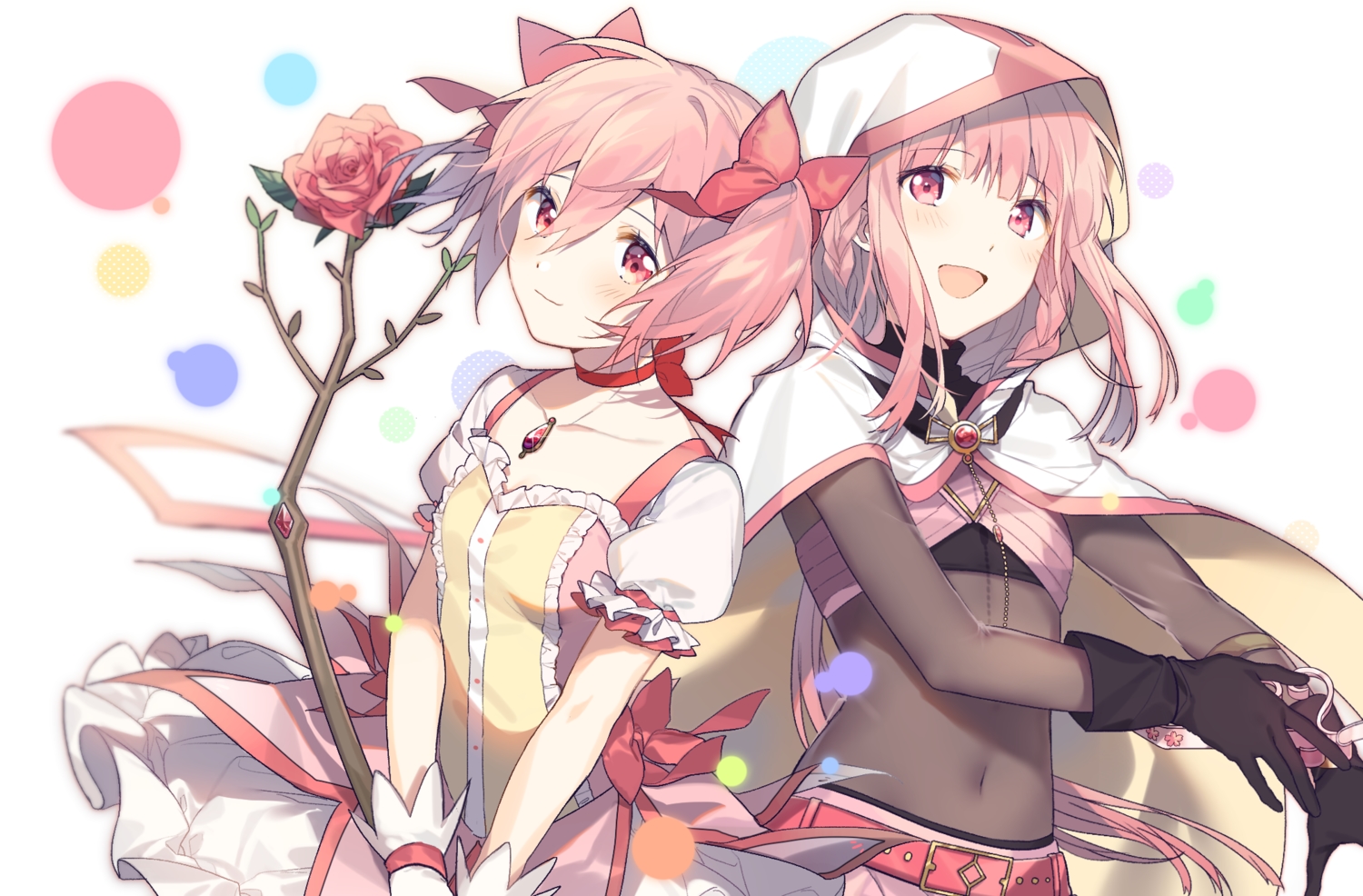 kaname_madoka, magia_record:_mahou_shoujo_madoka_magica_gaiden, mahou_shoujo_madoka_magica, sensiye, tamaki_iroha
