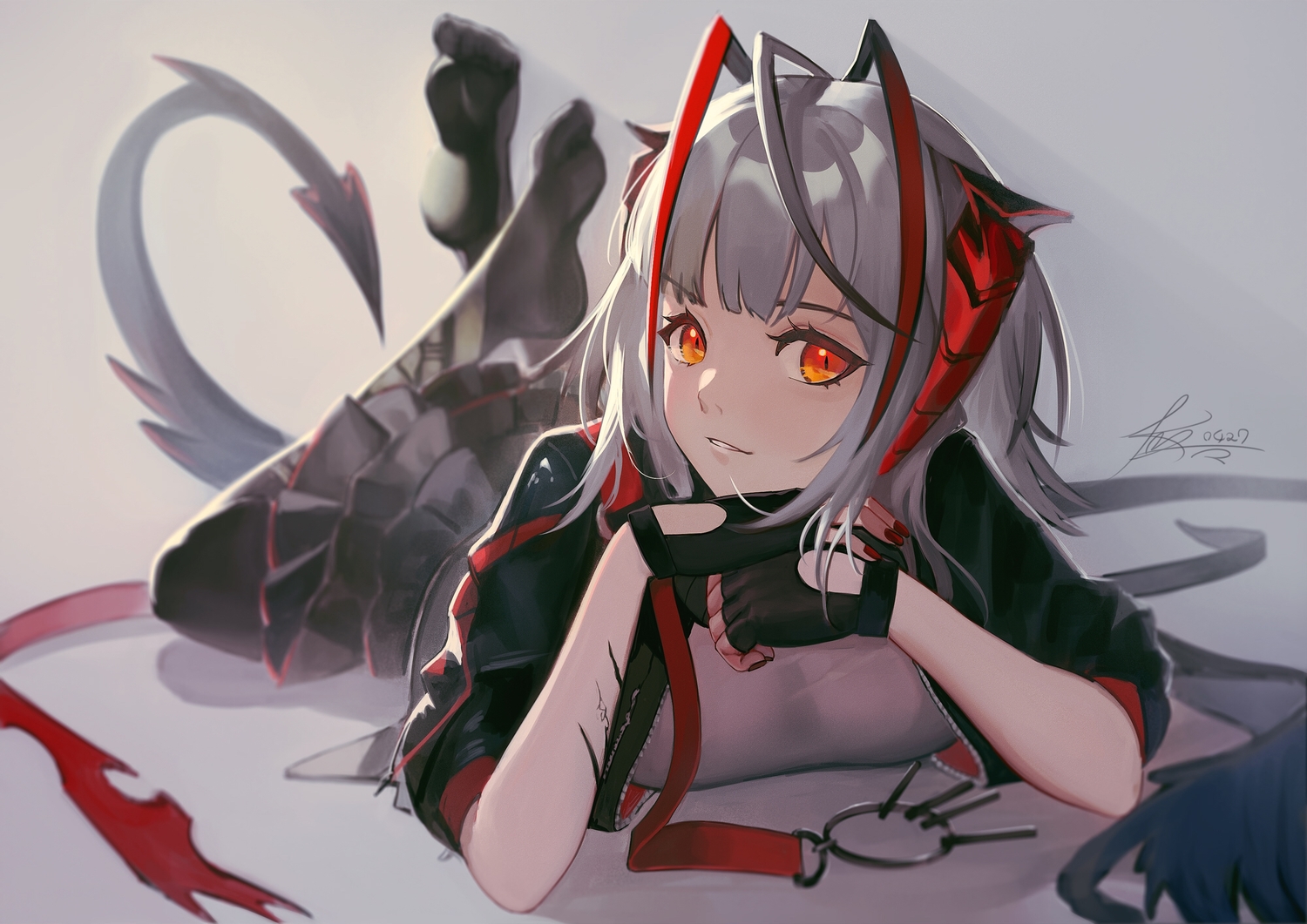 arknights, reiichiko, signed, w_(arknights)