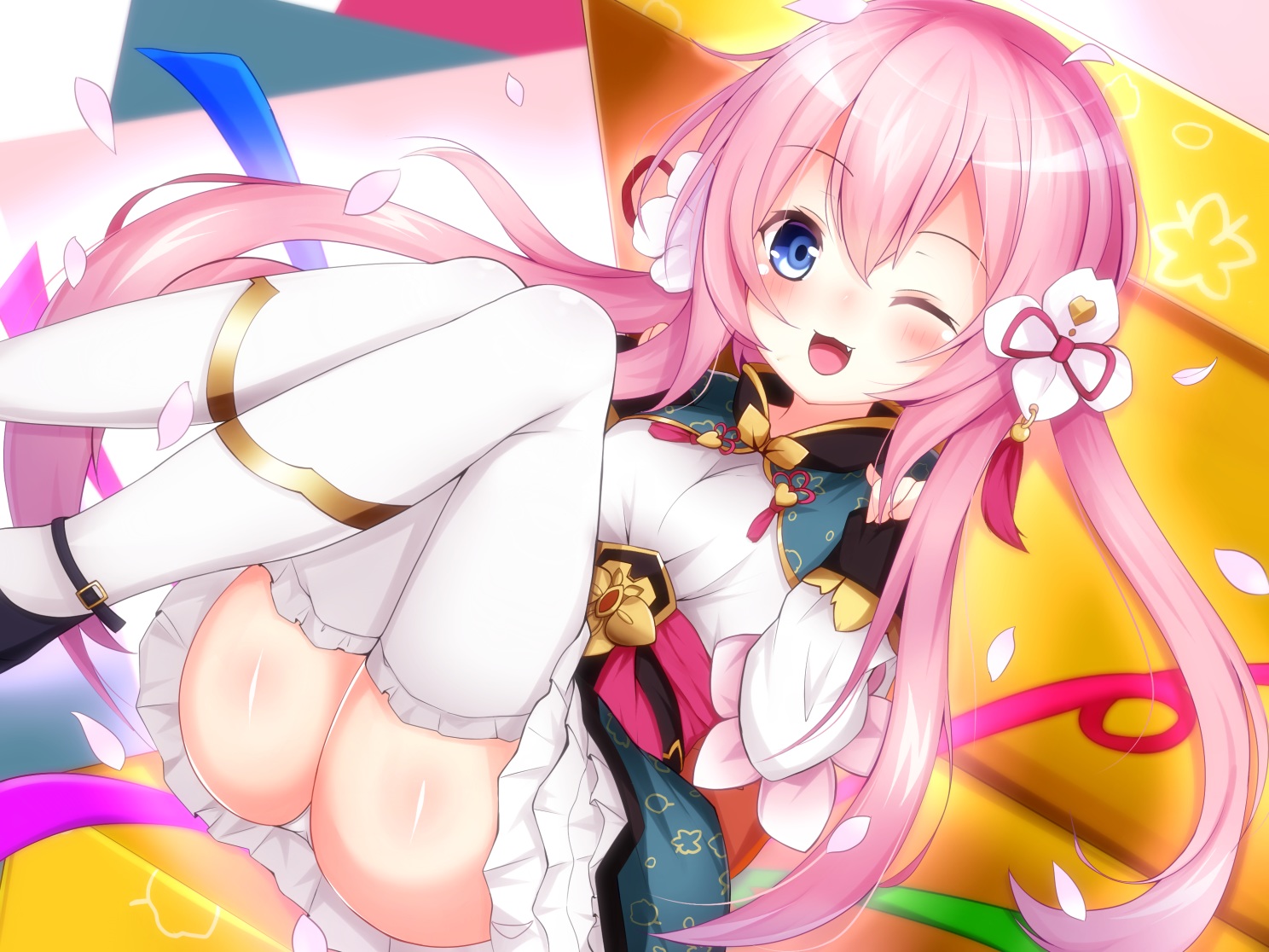 anthropomorphism, diascia_(flower_knight_girl), flower_knight_girl, shironeko_haru