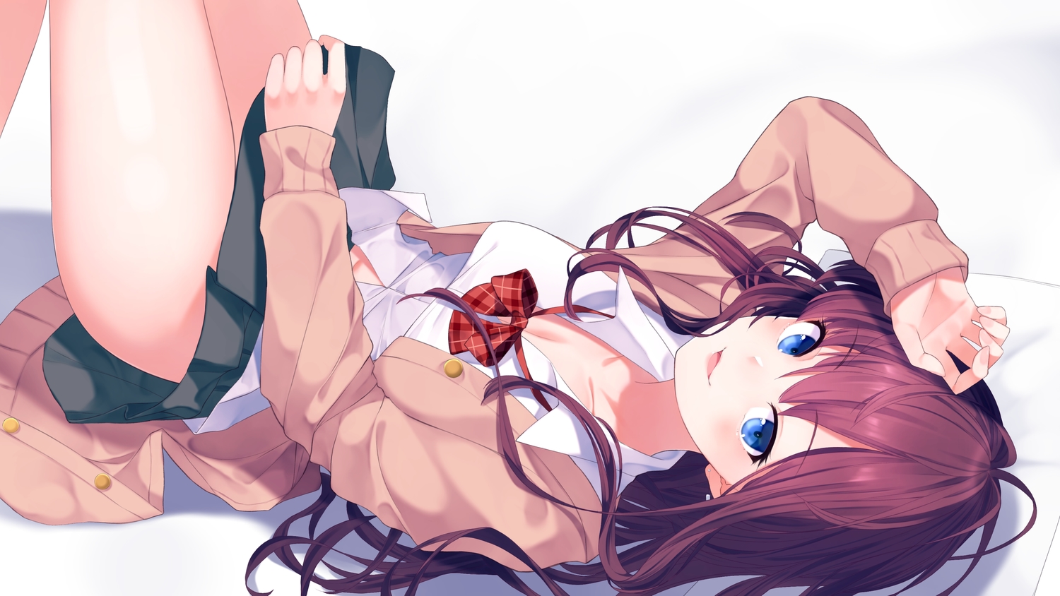 blue_eyes, cat_smile, ichinose_shiki, idolmaster, idolmaster_cinderella_girls, long_hair, nishinomiya_suzu, school_uniform