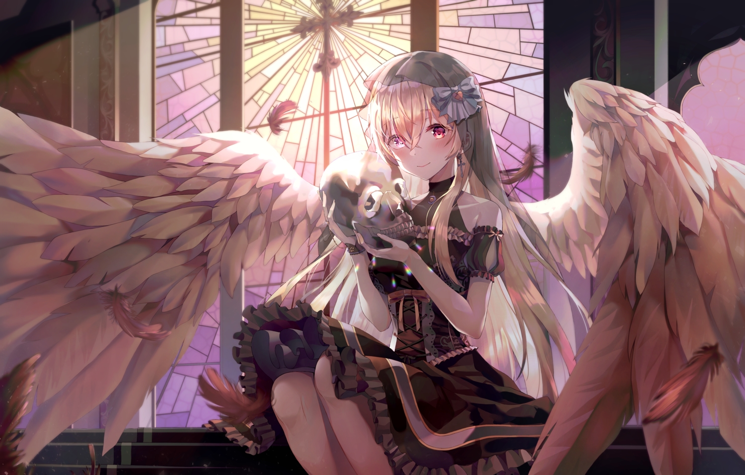 goth-loli, han_seol, lolita_fashion, original, wings