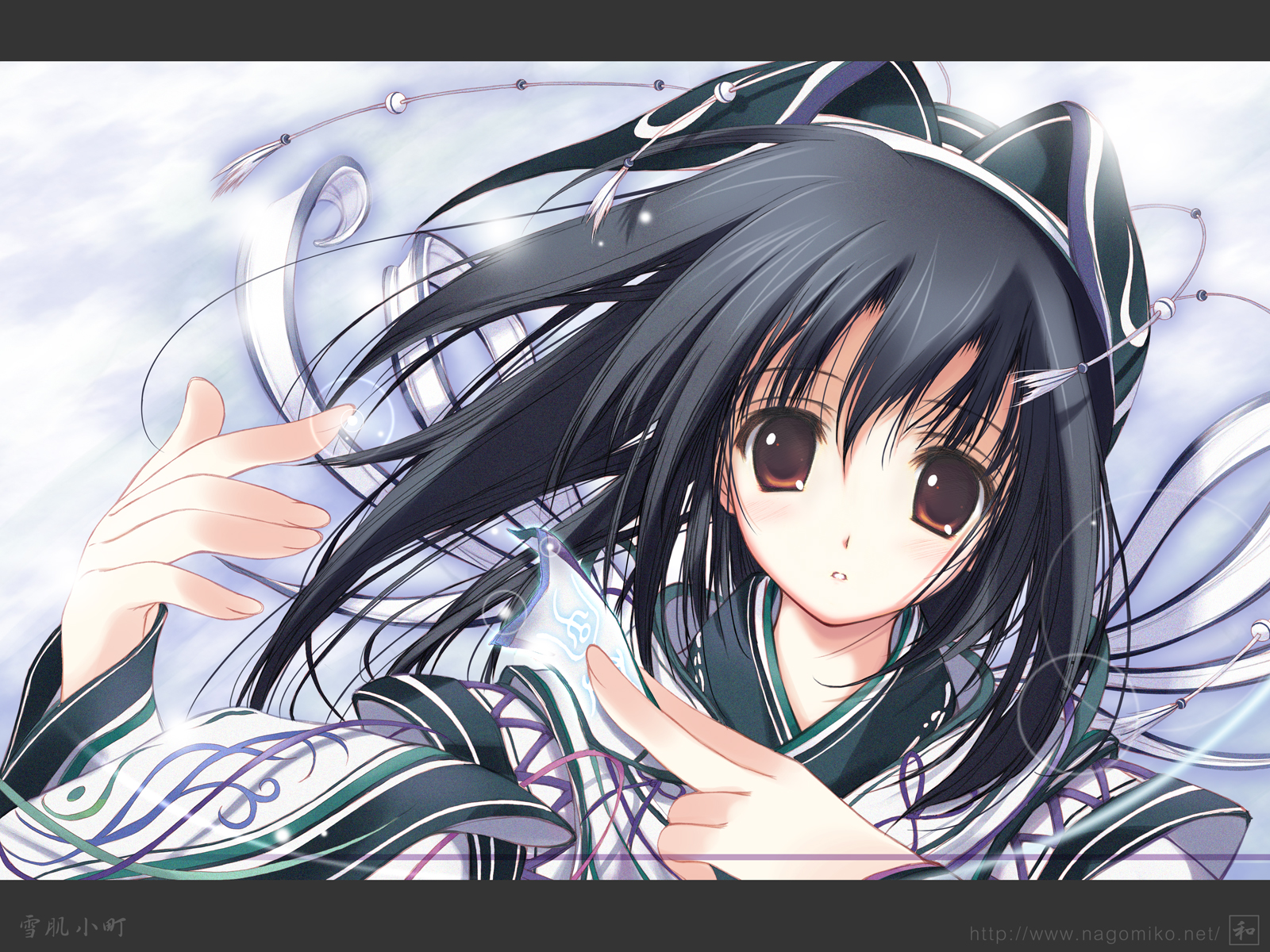 black_hair, brown_eyes, japanese_clothes, miko, nagomi, original, tenmu_shinryuusai