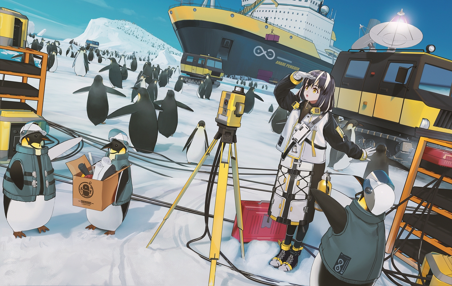 animal, arknights, bird, magallan_(arknights), penguin, ttk_(kirinottk)