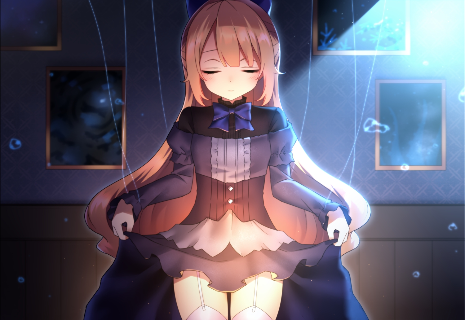 brown_hair, garter_belt, long_hair, neit_ni_sei, original, thighhighs